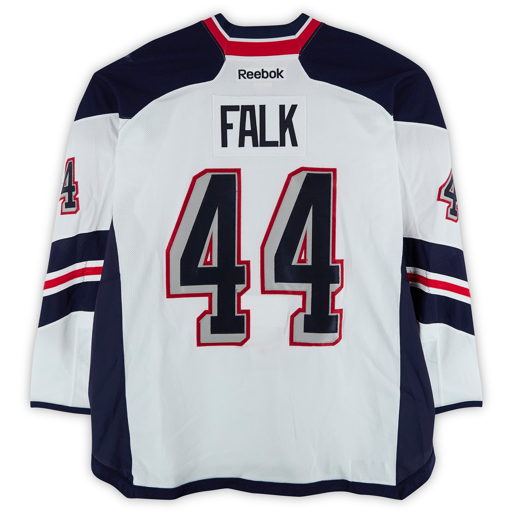 Justin Falk New York Rangers Player-Issued #44 White Jersey vs. New York Islanders on January 29, 2014