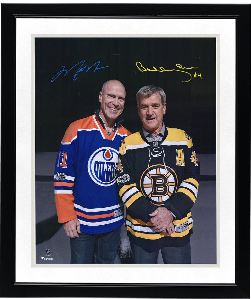 Photo autographiée 16'' x 20'' de Mark Messier et Bobby Orr (Edmonton Oilers et New York Rangers) par Fanatics Authentic