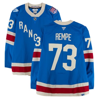 Matt Rempe New York Rangers Fanatics Authentic Game-Used #73 Blue Centennial Jersey vs. Boston Bruins on January 26, 2026