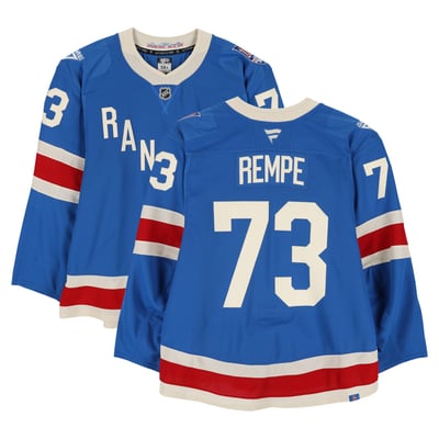 Matt Rempe New York Rangers Fanatics Authentic Game-Used #73 Blue Centennial Jersey vs. Carolina Hurricanes on February 5, 2026