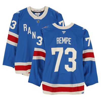 Matt Rempe New York Rangers Fanatics Authentic Game-Used #73 Blue Centennial Set 2 Jersey from Multiple Games Between December 10, 2025 & January 8, 2026 