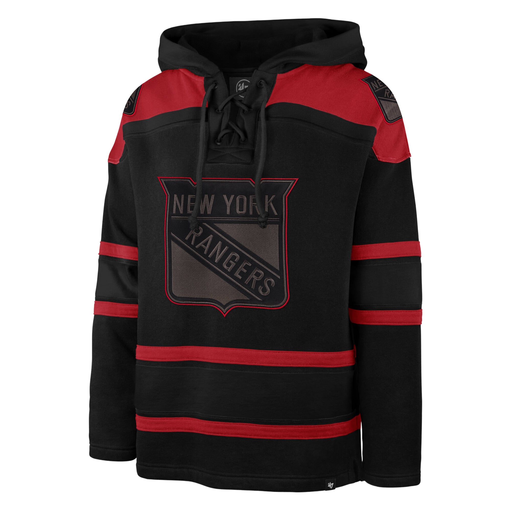 Sweat à capuche lacets noir New York Rangers « 47 » pour homme