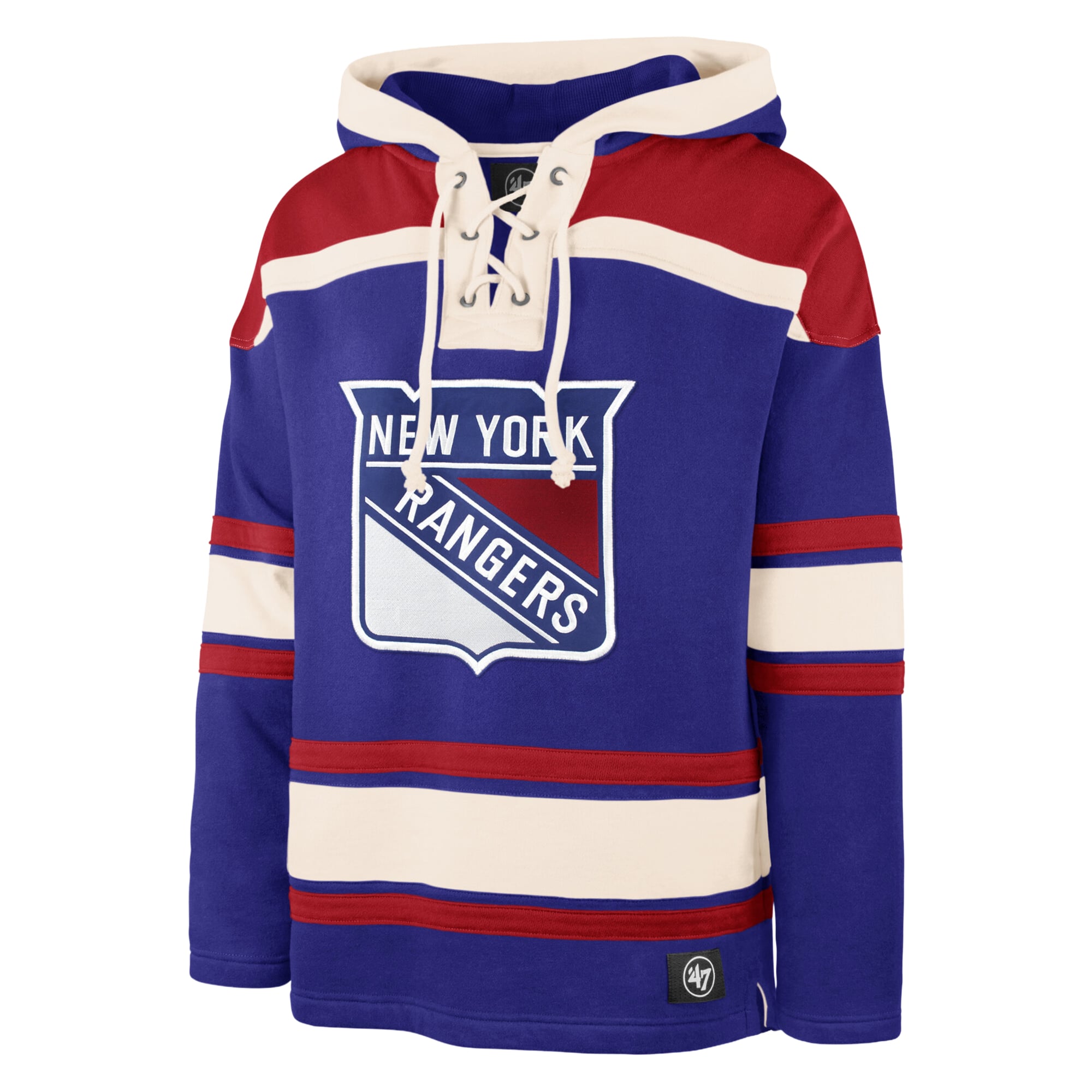 Sweat à capuche Superior Lacer bleu '47 pour homme des New York Rangers
