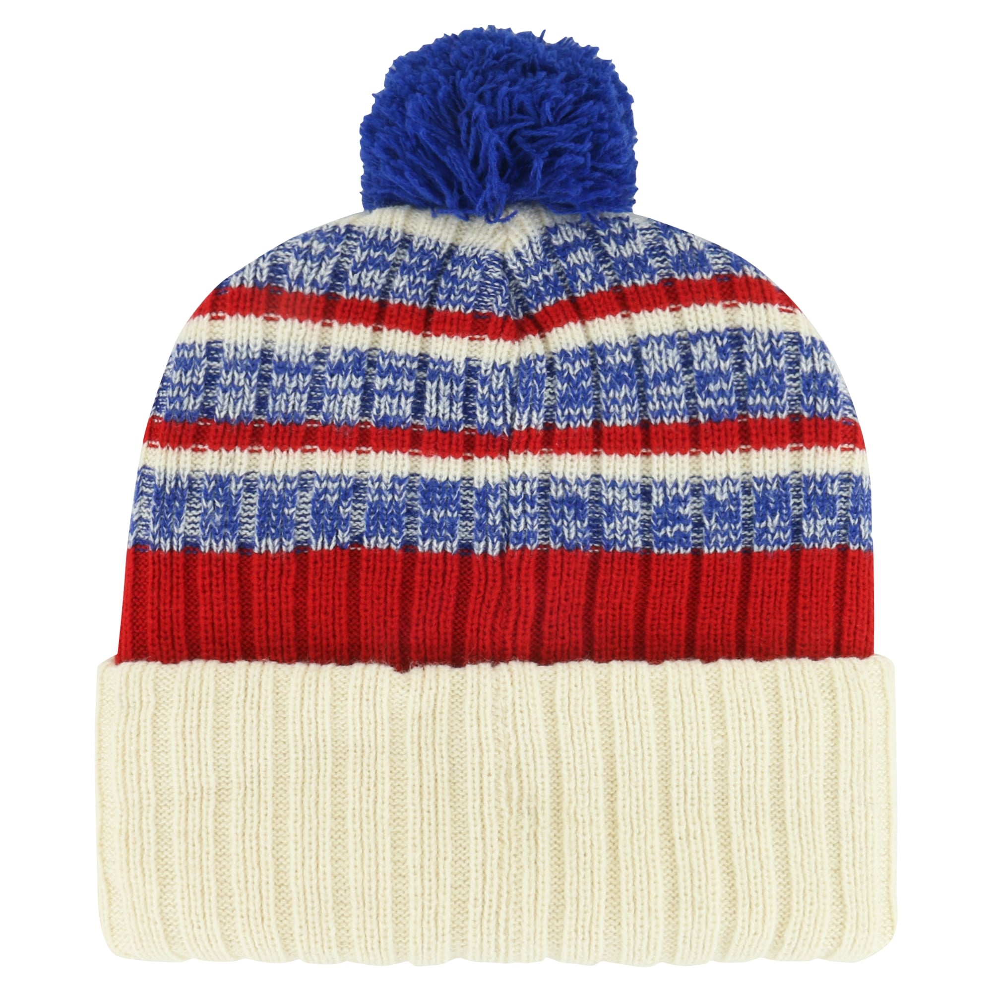 Bonnet en tricot à revers Tavern des New York Rangers '47 crème pour hommes avec pompon