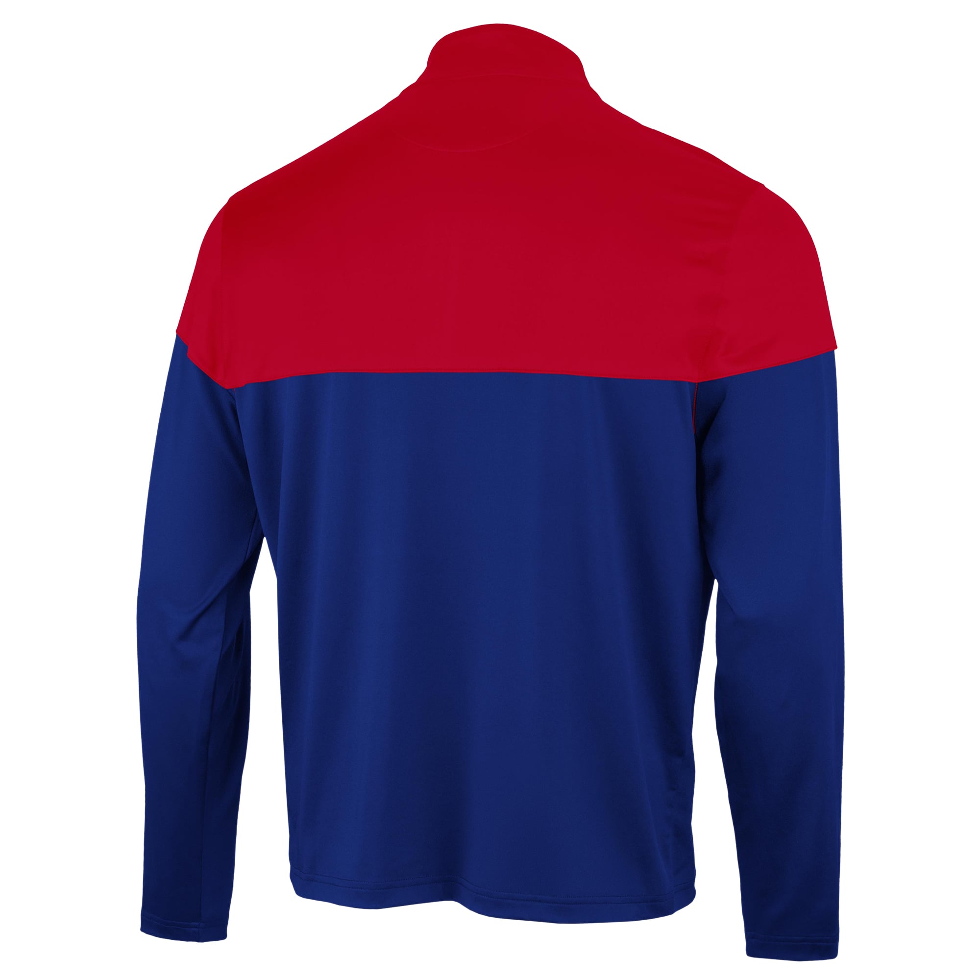 Pull à col zippé Antigua bleu/rouge pour homme, New York Rangers Hinder