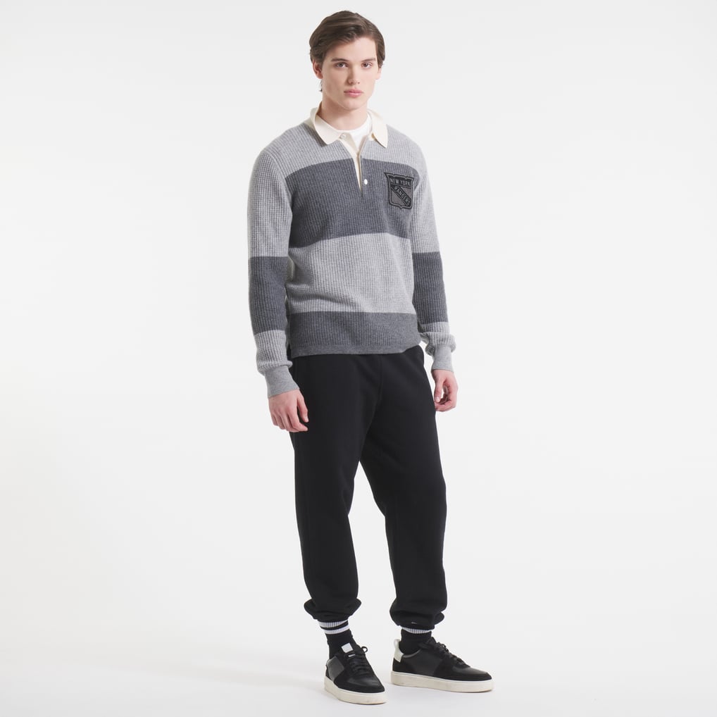 Pull de rugby en cachemire gris chiné Todd Snyder des Rangers de New York pour homme par Fanatics Athletic