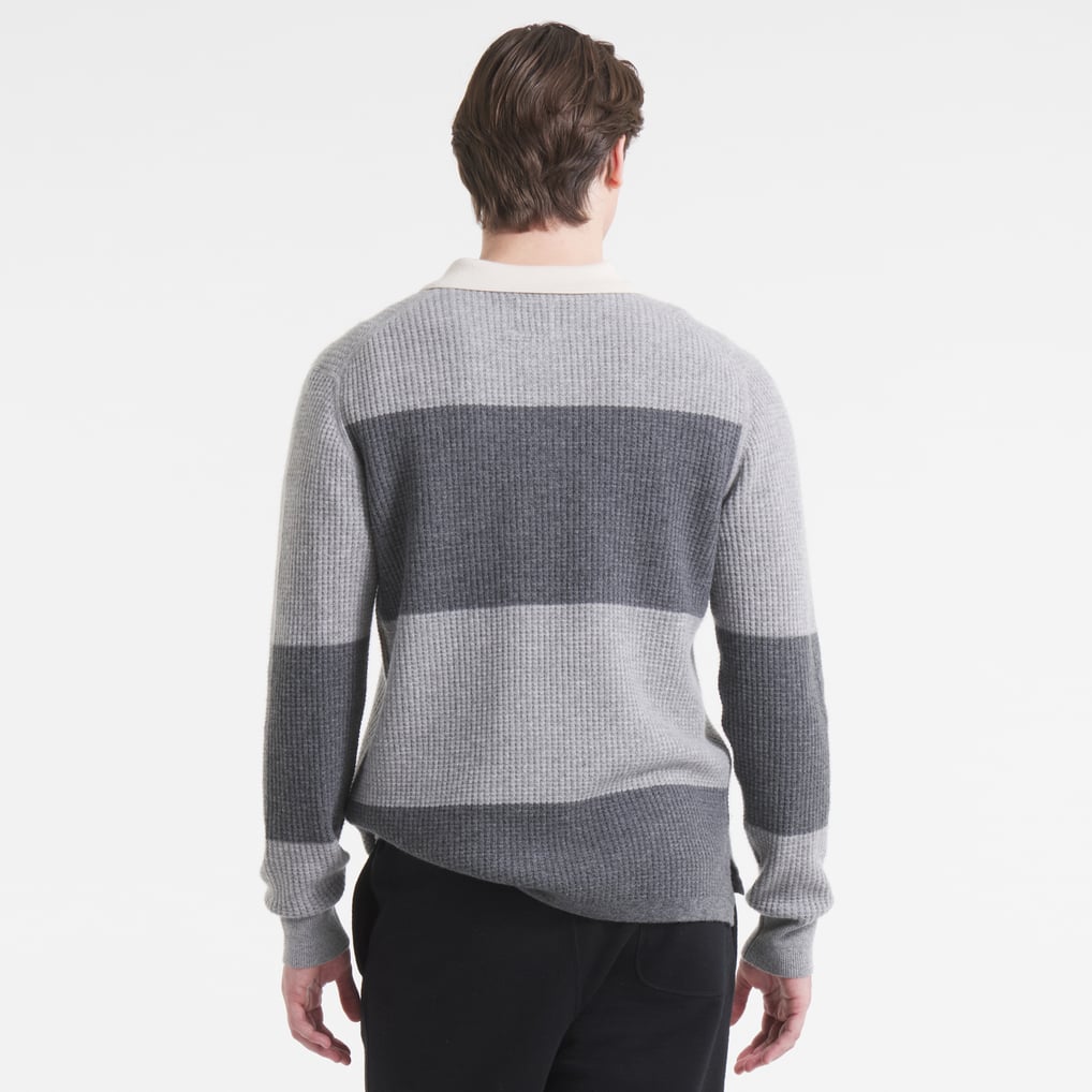 Pull de rugby en cachemire gris chiné Todd Snyder des Rangers de New York pour homme par Fanatics Athletic