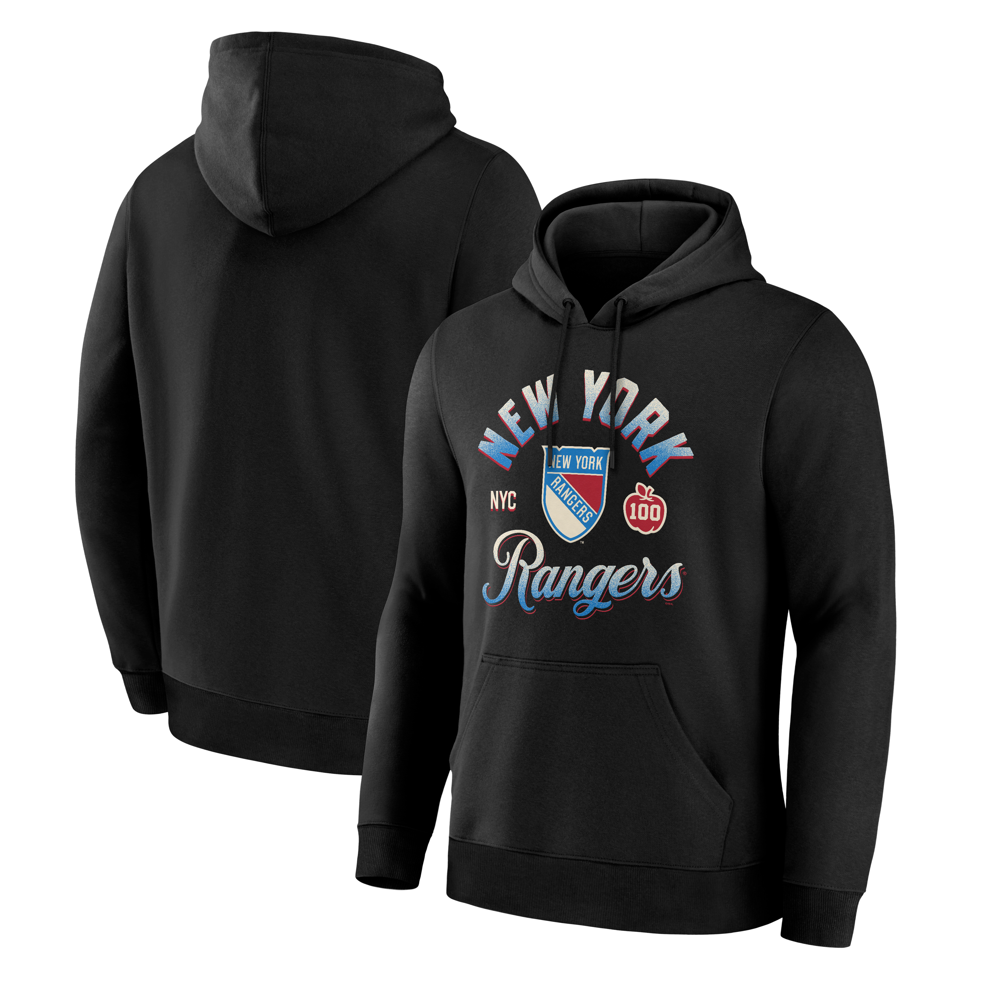 Sweat à capuche alternatif noir pour homme des New York Rangers