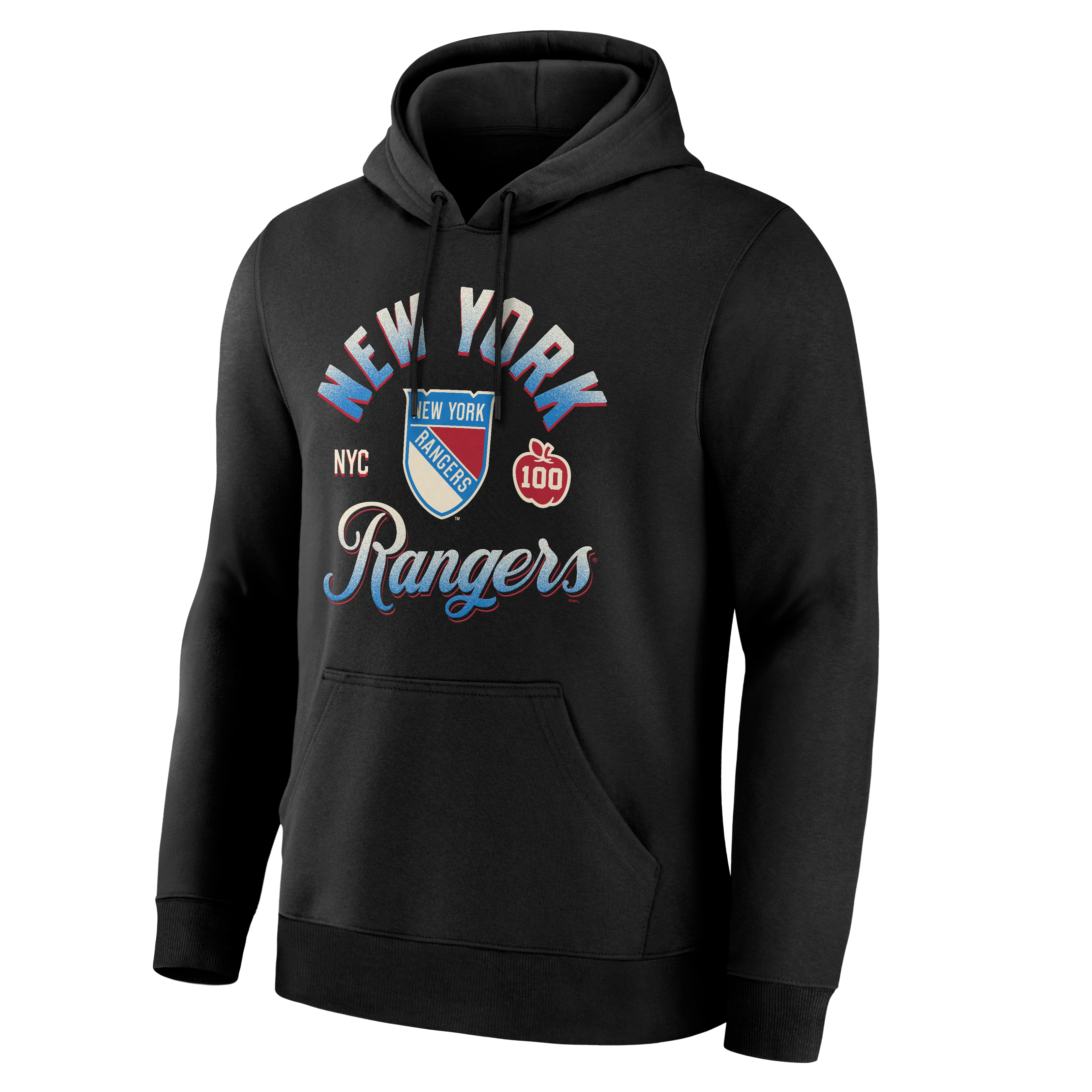 Sweat à capuche alternatif noir pour homme des New York Rangers
