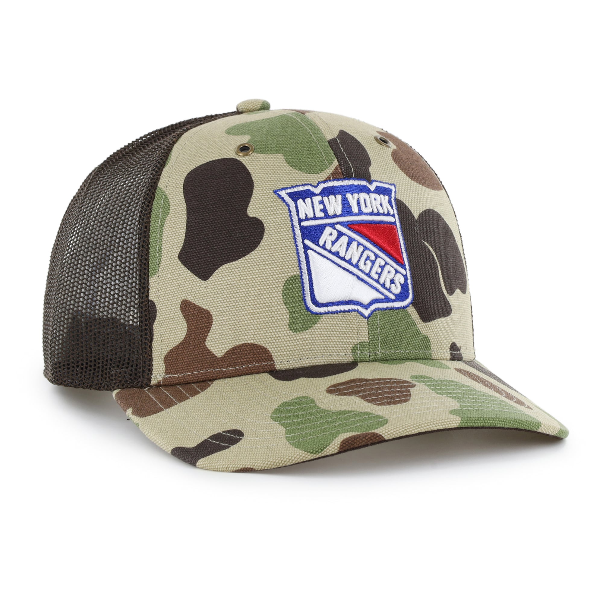 Casquette trucker ajustable Carhartt x '47 Duck Camo New York Rangers pour homme