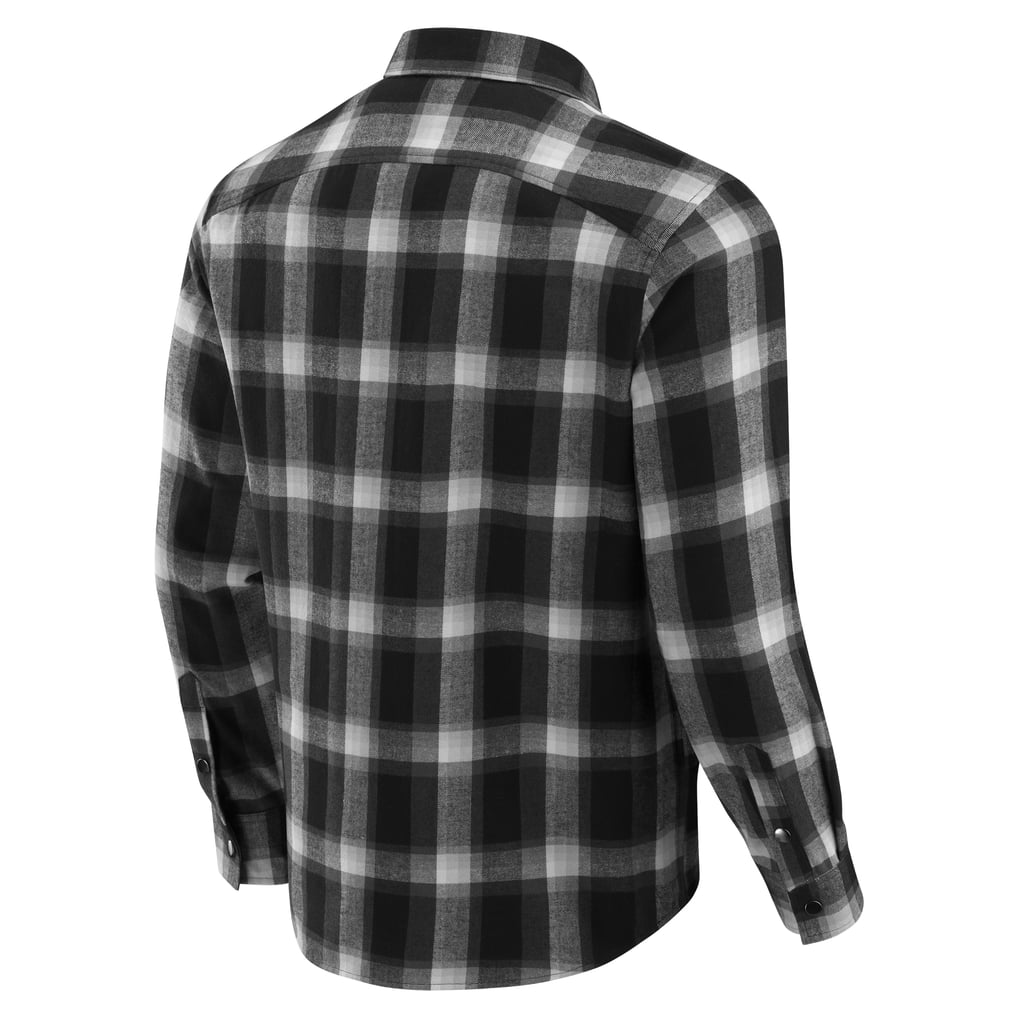 Chemise à carreaux en flanelle noire à boutons-pression de la collection Darius Rucker des Rangers de New York pour homme par Fanatics
