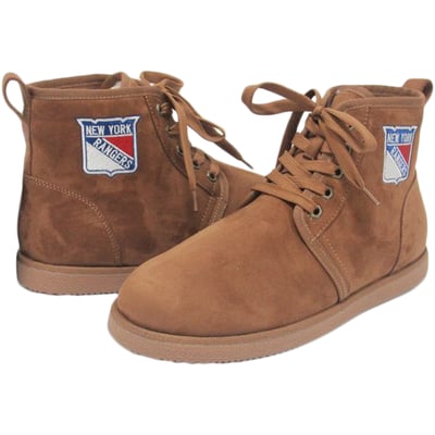  New York Rangers FABGATING by Cuce Moccasin Boots - Tan