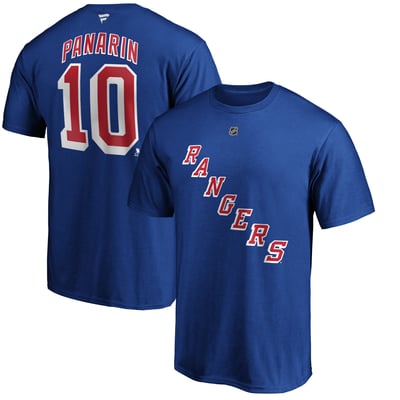 Artemi Panarin New York Rangers Fanatics Authentic Stack Name & Number T-Shirt - Blue