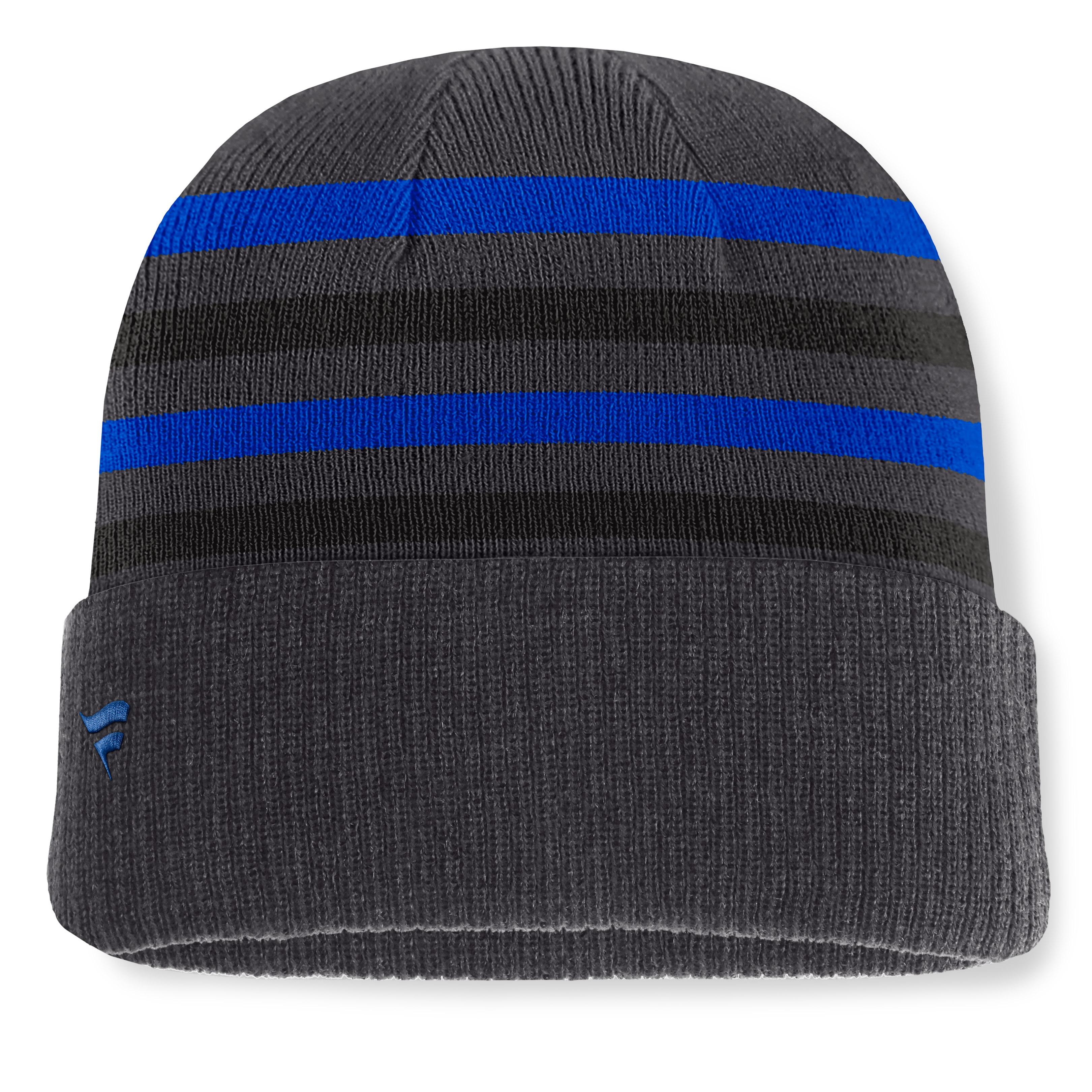Bonnet à revers rayé à nouage Fanatics noir pour homme