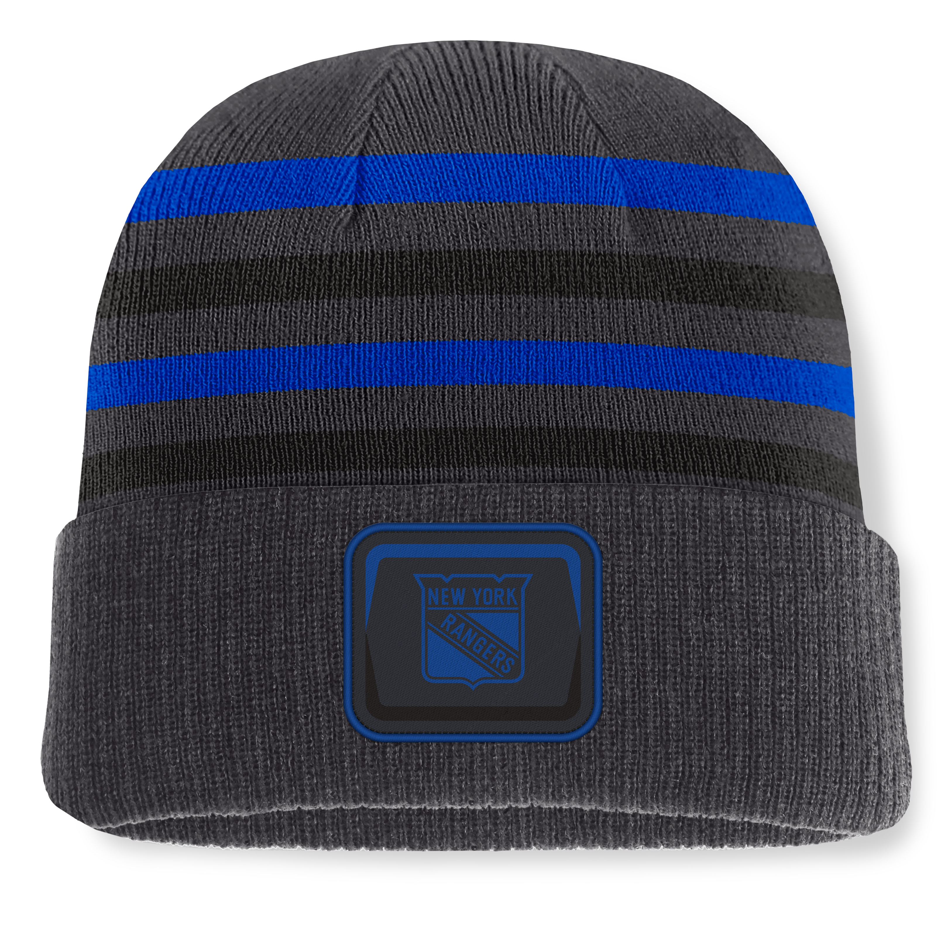 Bonnet à revers rayé à nouage Fanatics noir pour homme