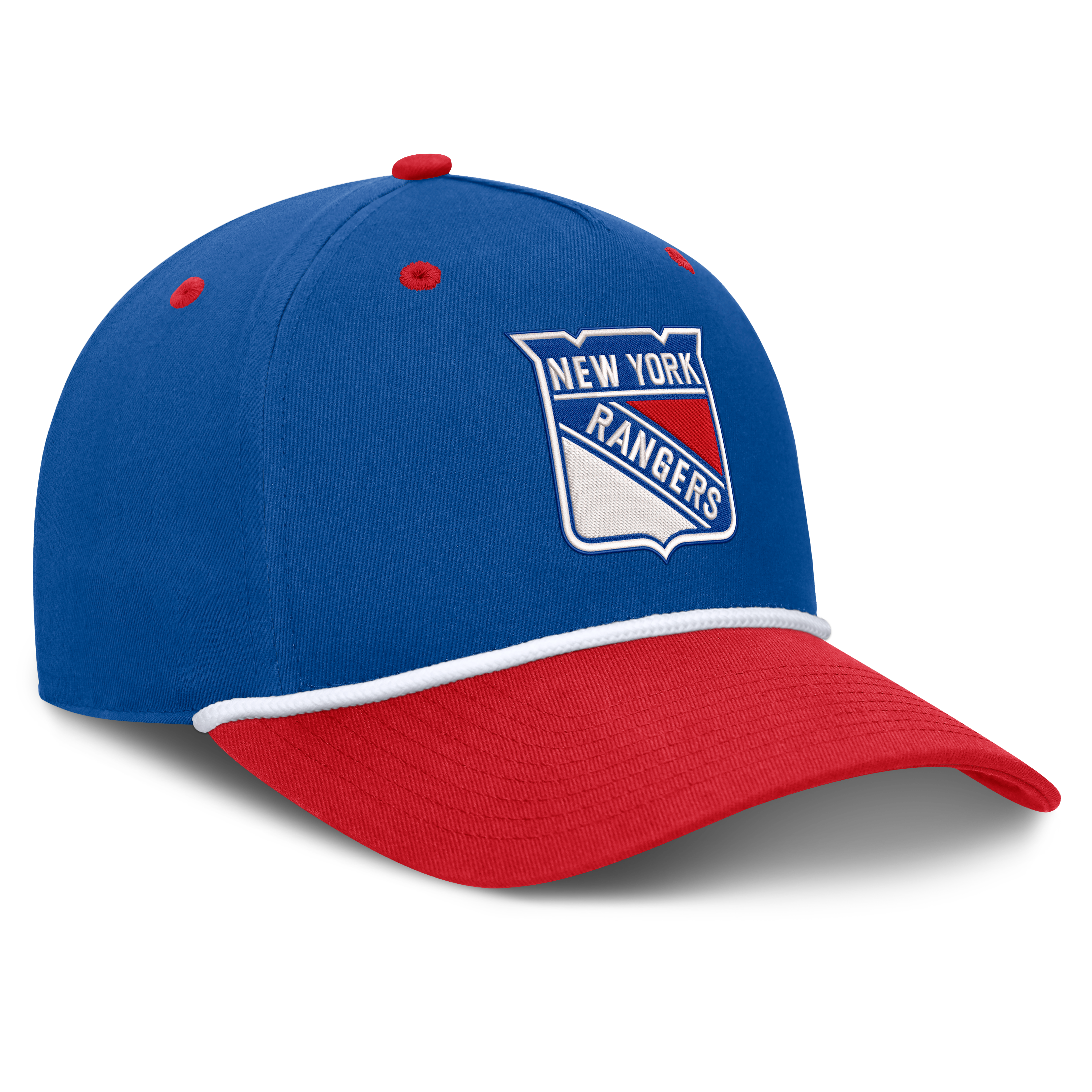 Men's Fanatics Blue/Red New York Rangers Fundamental Power Play A-Frame Adjustable Hat