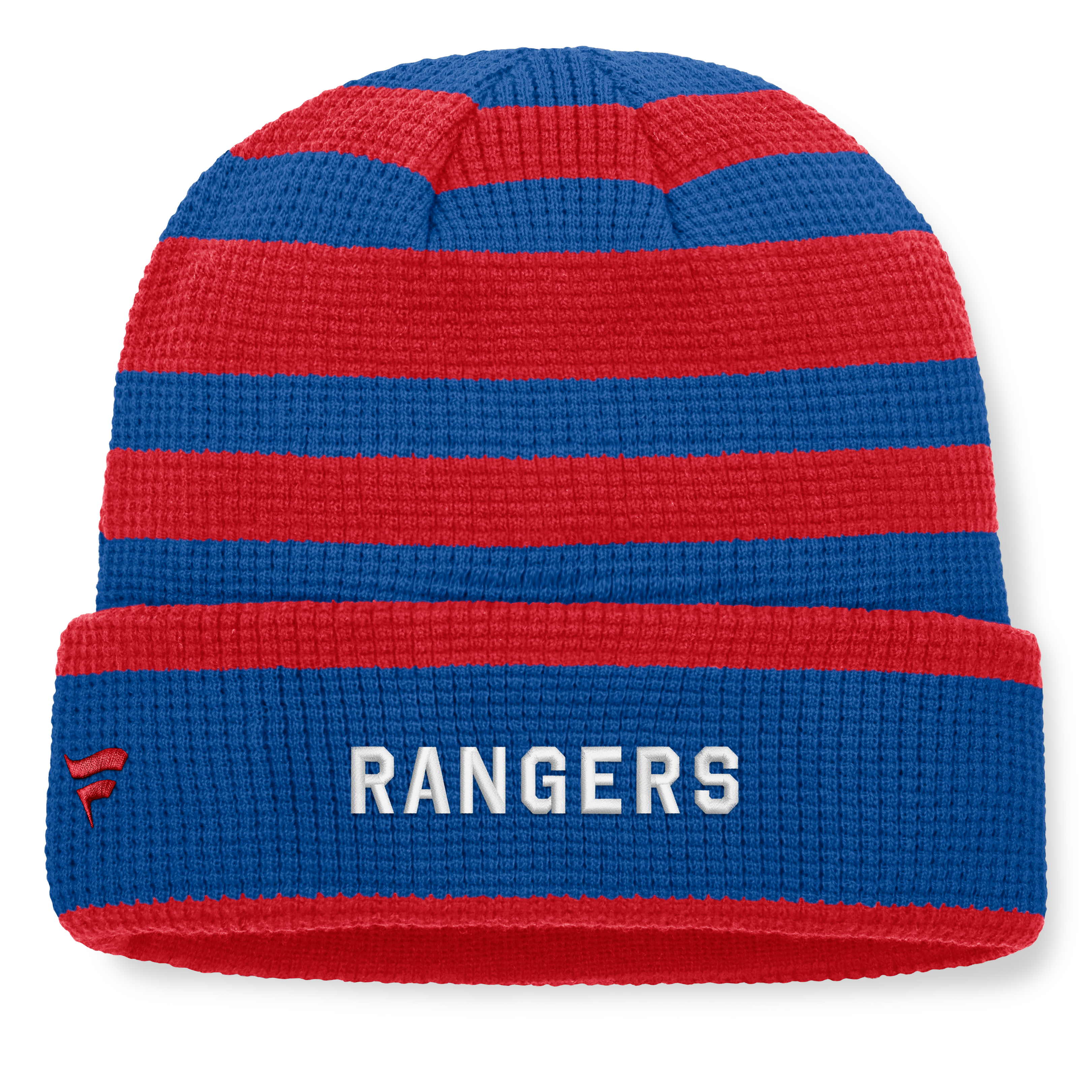 Bonnet à revers Fanatics bleu/rouge New York Rangers Fundamental Steady pour homme
