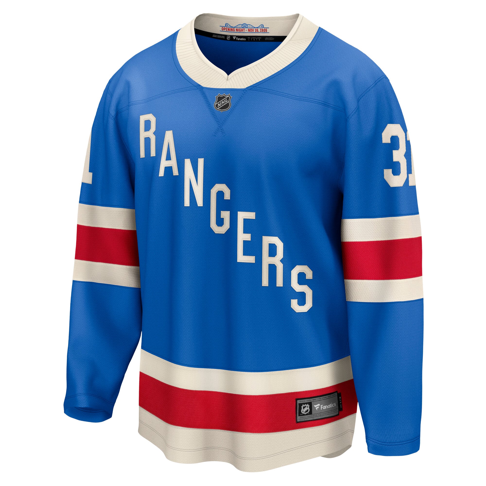 Maillot bleu Centennial Breakaway des Rangers de New York pour hommes Fanatics Igor Shesterkin