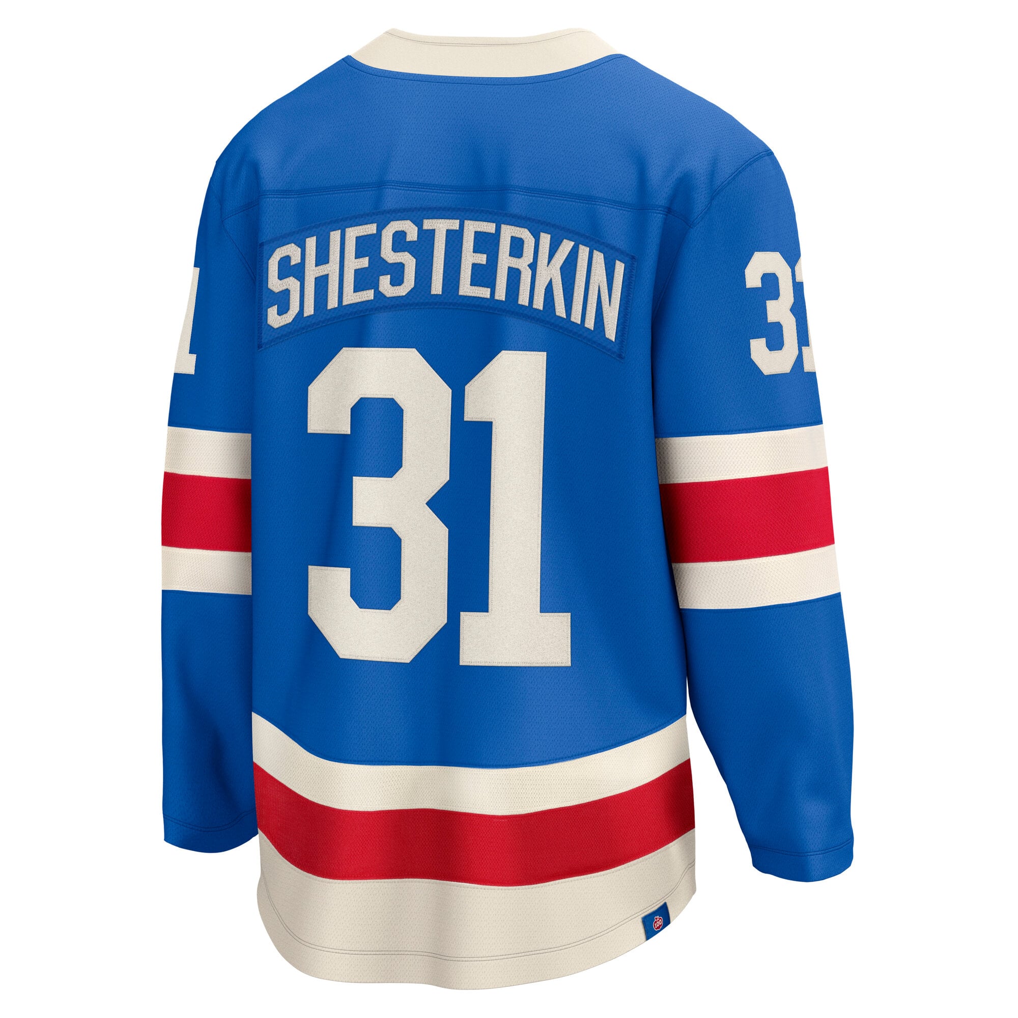 Maillot bleu Centennial Breakaway des Rangers de New York pour hommes Fanatics Igor Shesterkin