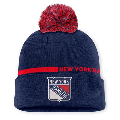 Bonnet à revers et pompon New York Rangers Fanatics Authentic Pro Alternate - Bleu marine
