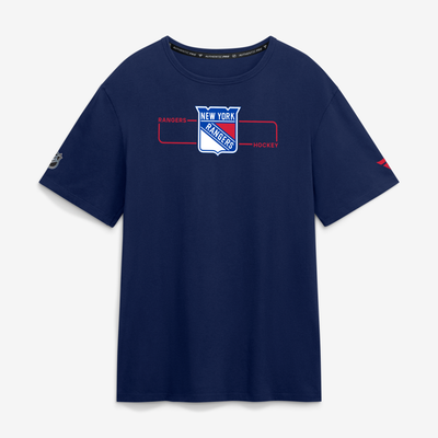 T-shirt New York Rangers Fanatics Authentic Pro avec logo principal - Bleu marine