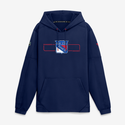New York Rangers Fanatics Authentic Pro Rink Fleece Pullover Hoodie - Navy