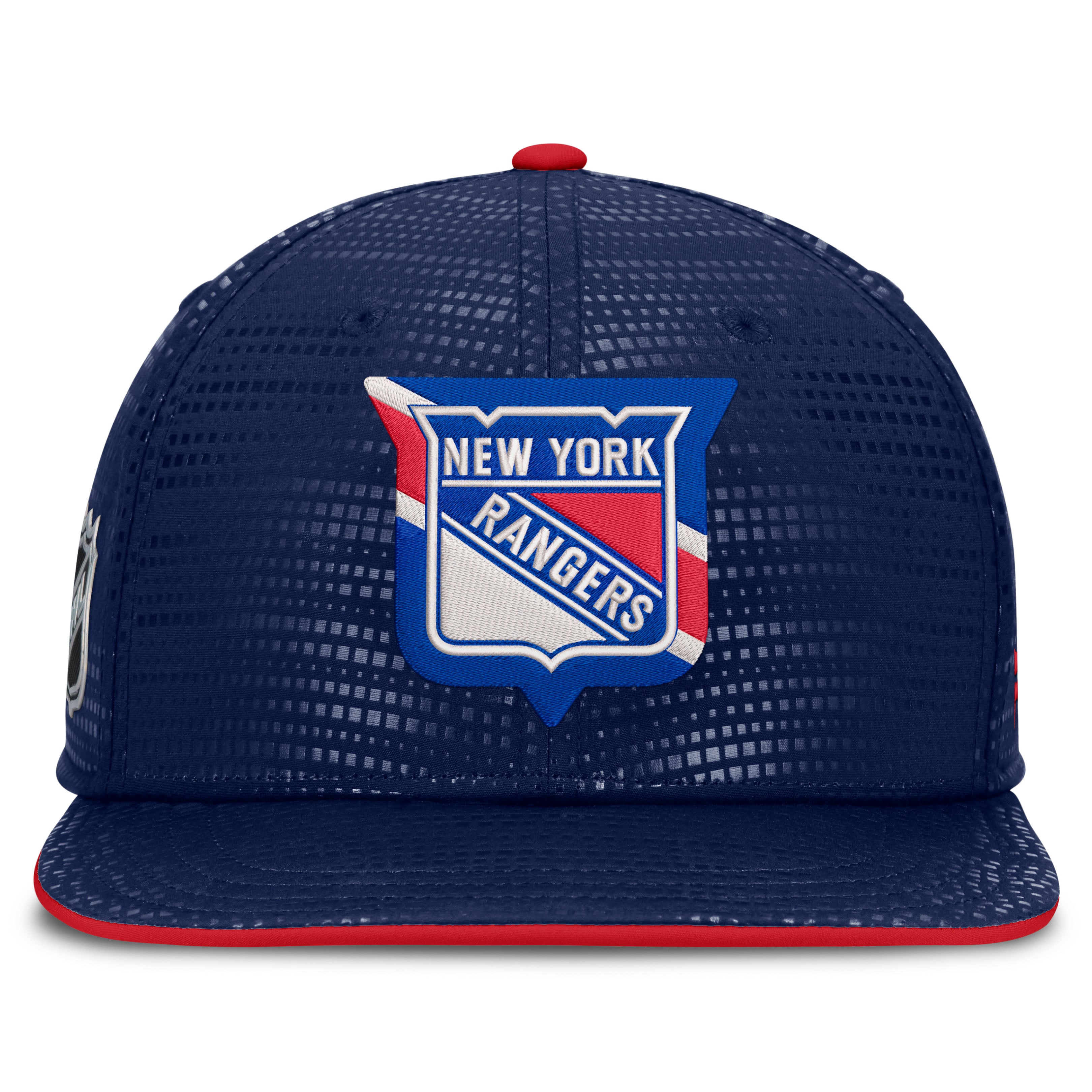 Casquette à visière carrée authentique New York Rangers bleu marine pour homme (Fanatics)