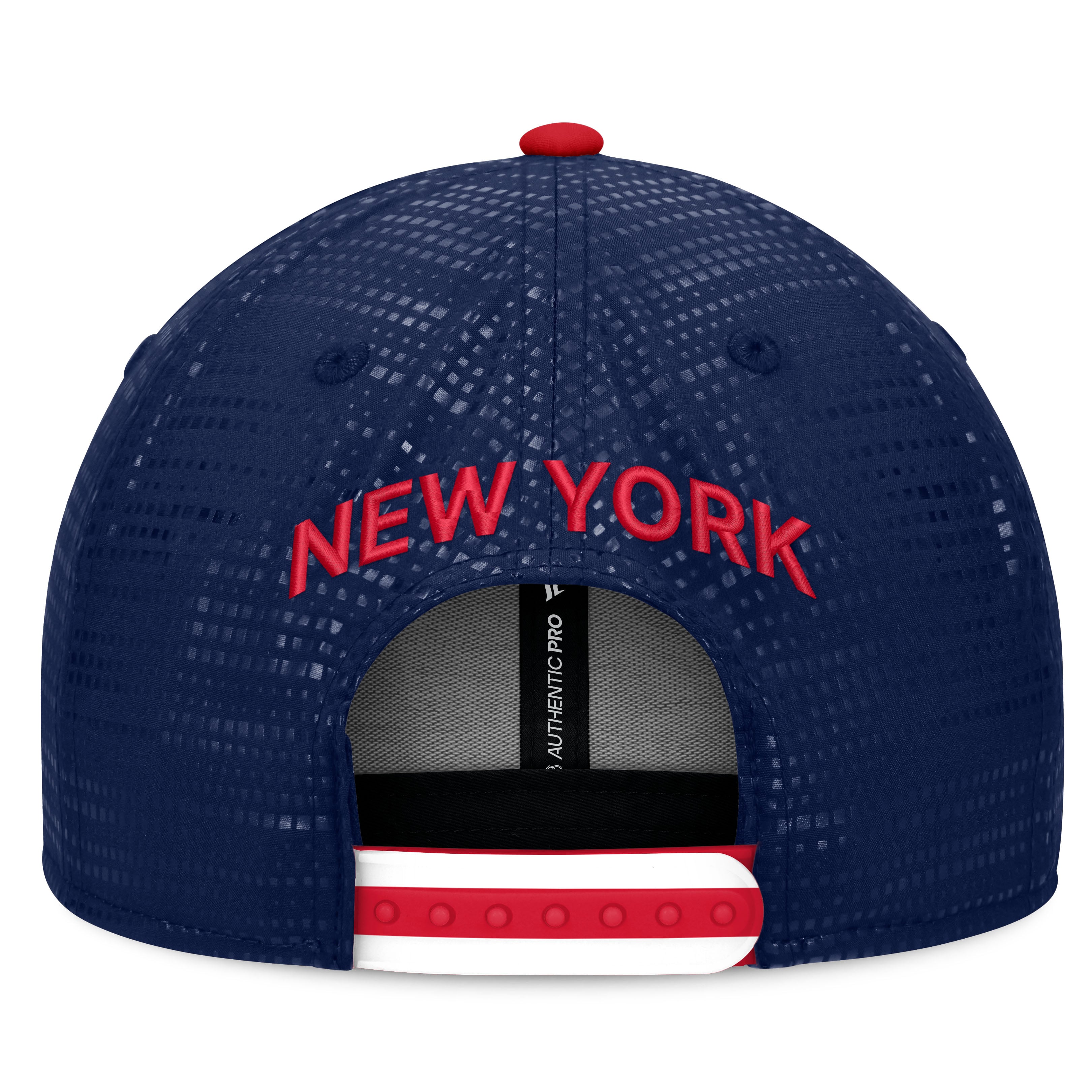 Casquette à visière carrée authentique New York Rangers bleu marine pour homme (Fanatics)