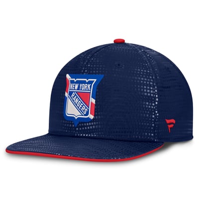 New York Rangers Fanatics Authentic Pro Rink Square Visor Snapback Hat - Navy
