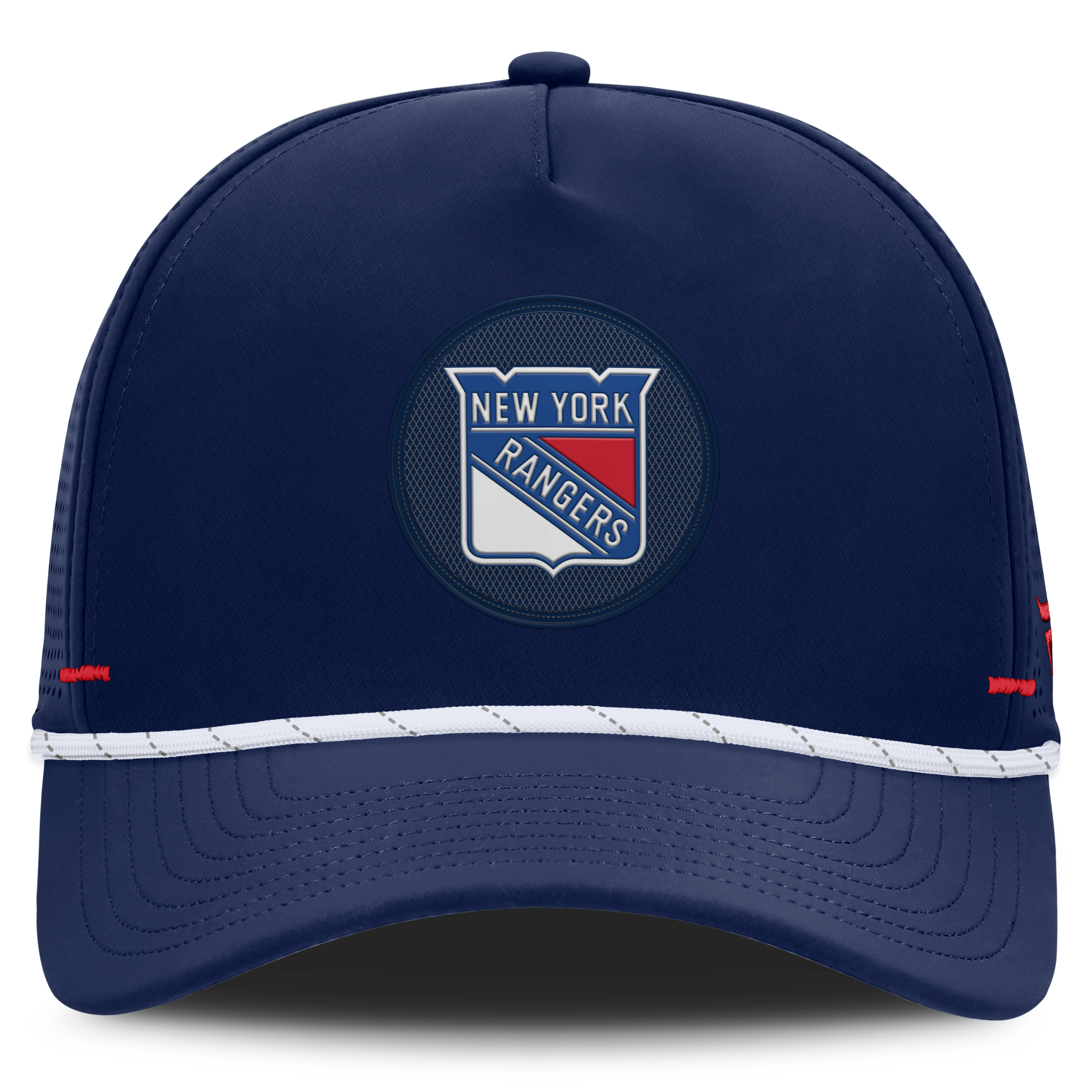 Men's Fanatics Navy New York Rangers Authentic Pro Rink Vented A-Frame Adjustable Hat