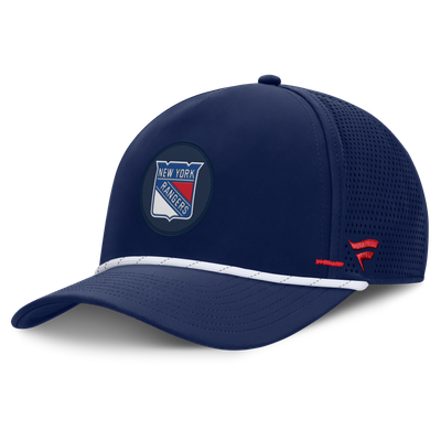 Casquette ajustable New York Rangers Fanatics Authentic Pro Rink à monture en A ventilée - Bleu marine