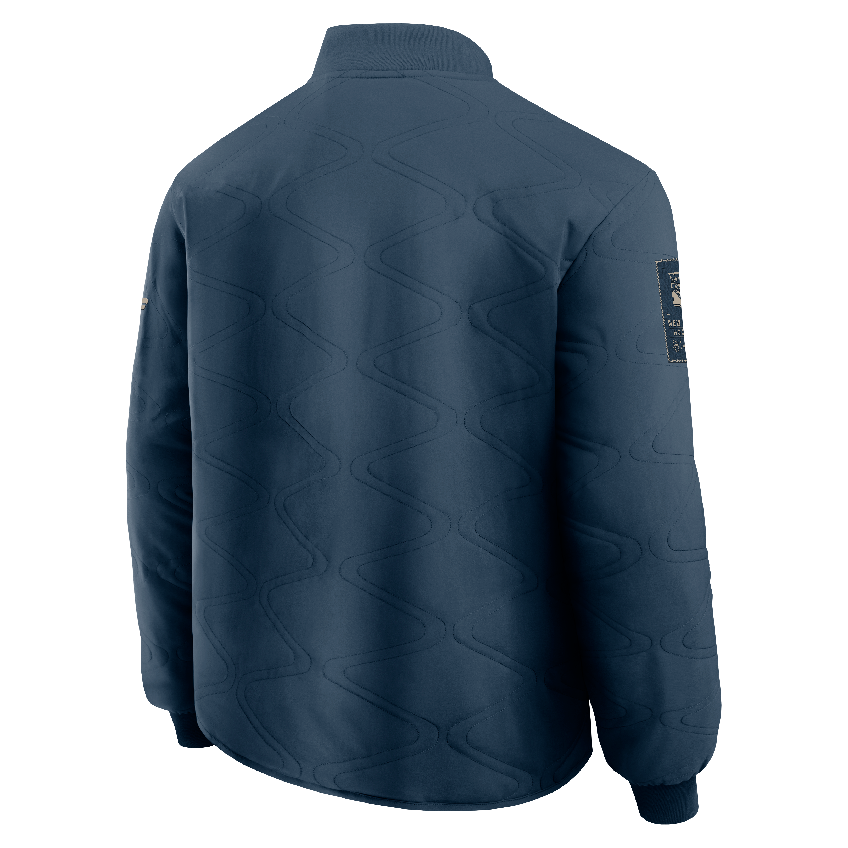 Veste bomber authentique New York Rangers bleu marine pour homme (Fanatics)
