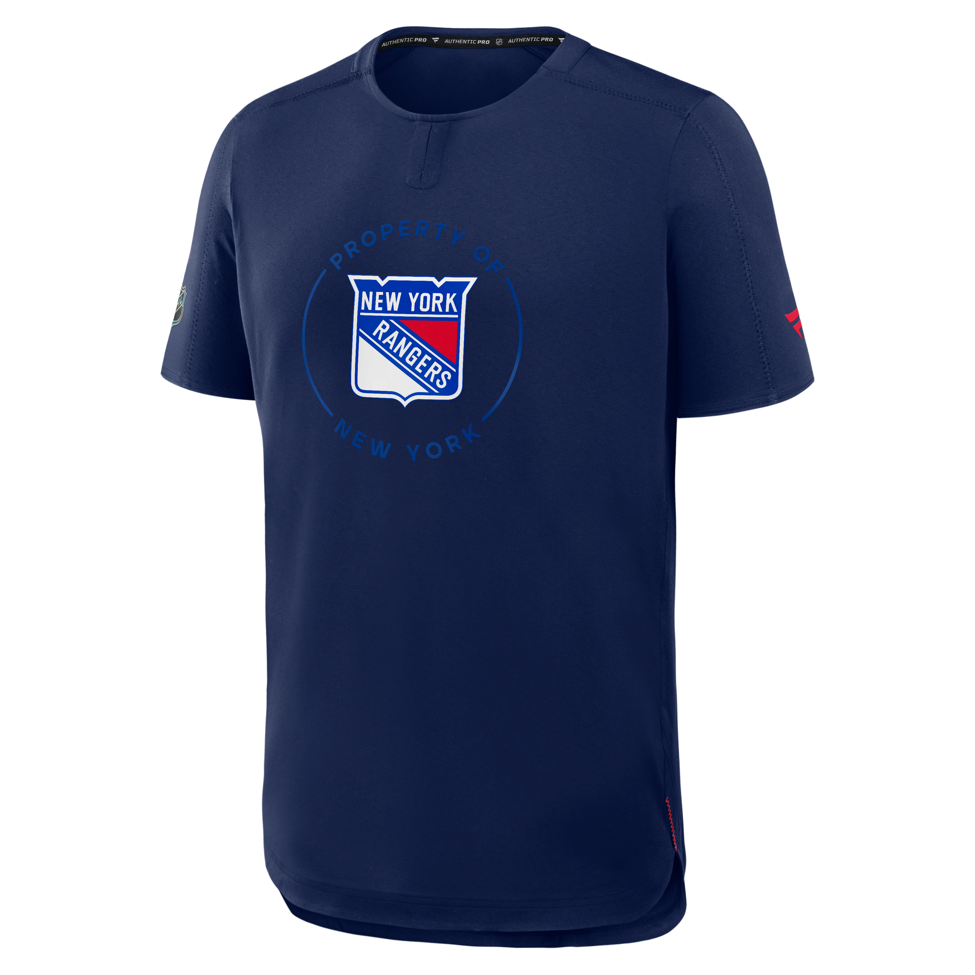 Men's Fanatics Navy New York Rangers Authentic Pro Train Performance T-Shirt