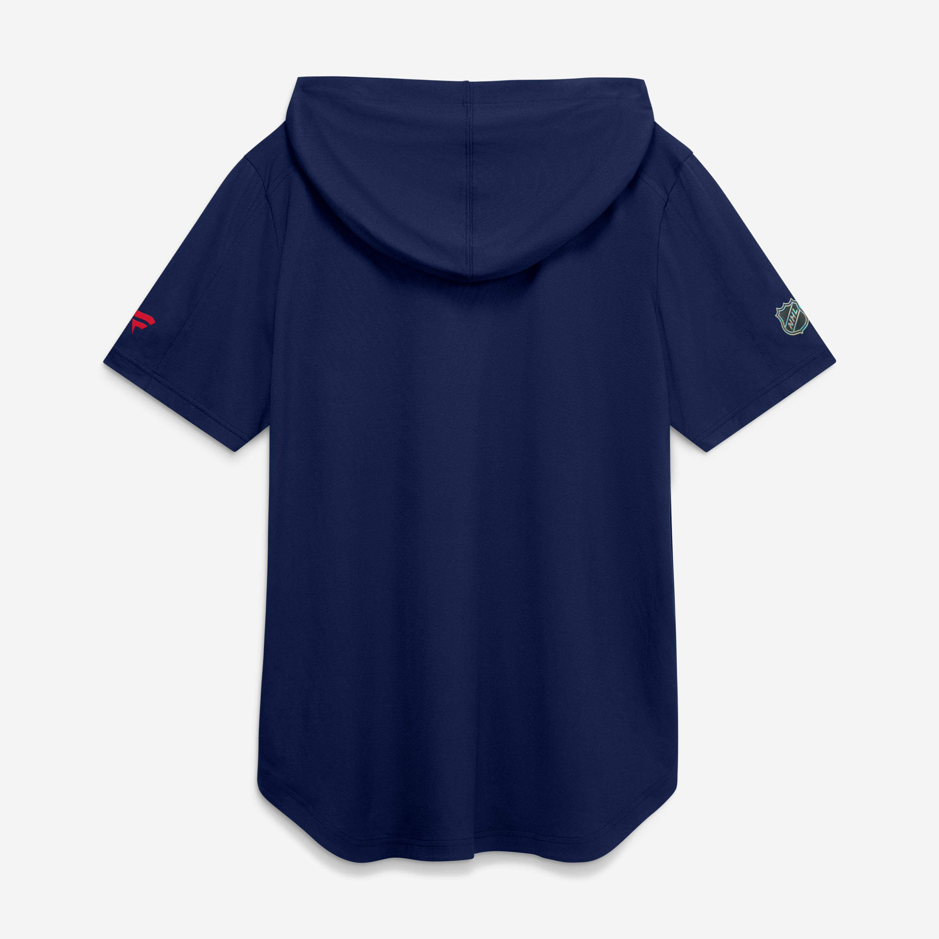 Sweat à capuche manches courtes Fanatics bleu marine New York Rangers Authentic Pro Train pour homme