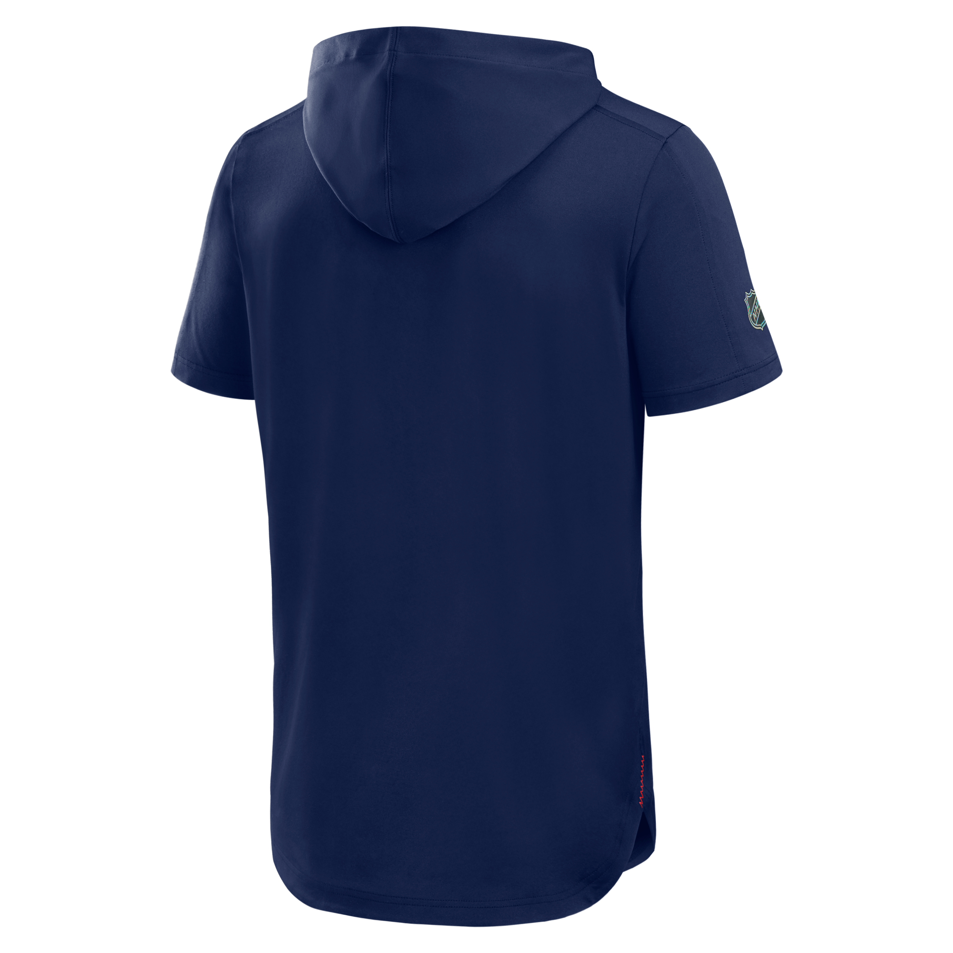 Sweat à capuche manches courtes Fanatics bleu marine New York Rangers Authentic Pro Train pour homme