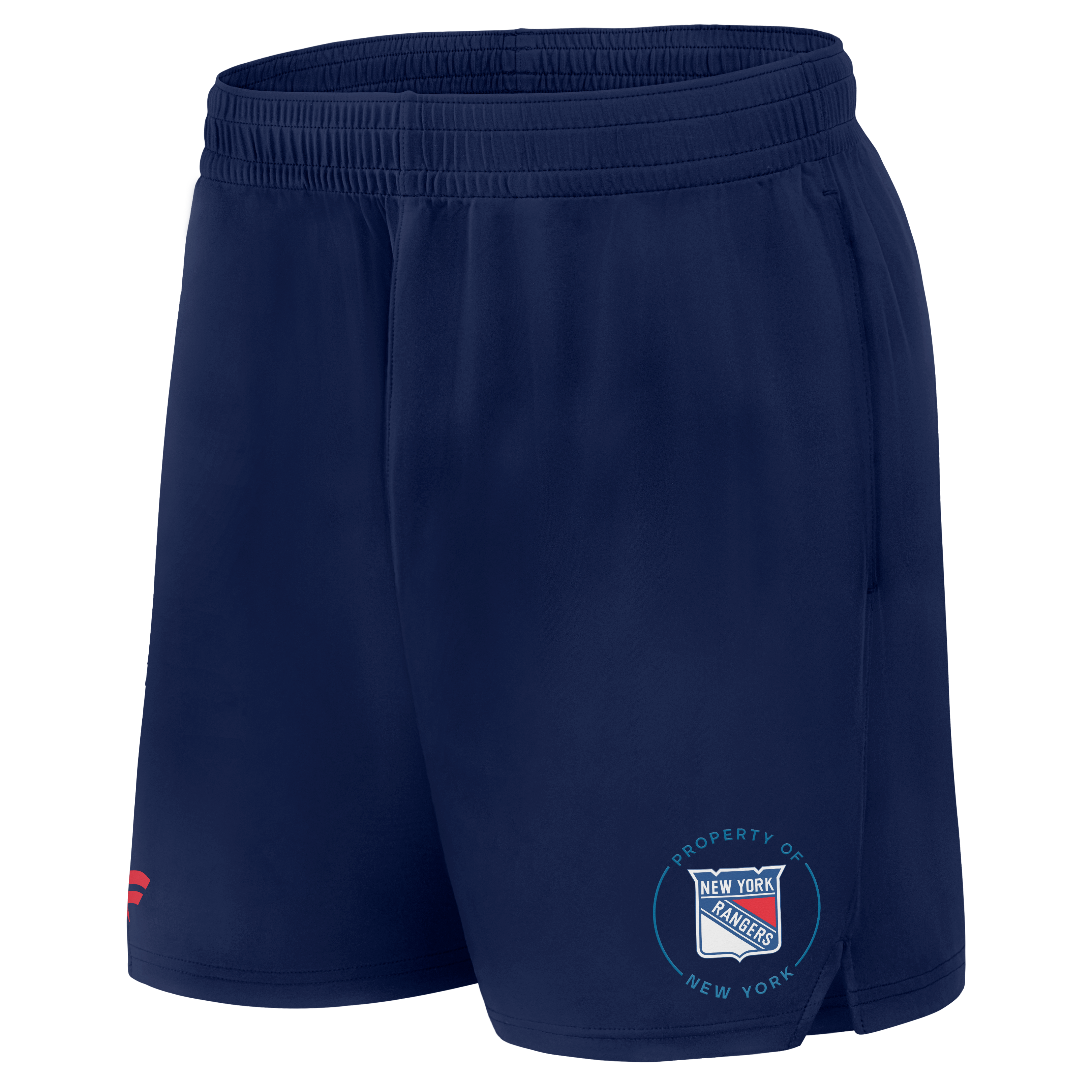 Short d'entraînement authentique New York Rangers bleu marine pour homme (Fanatics)