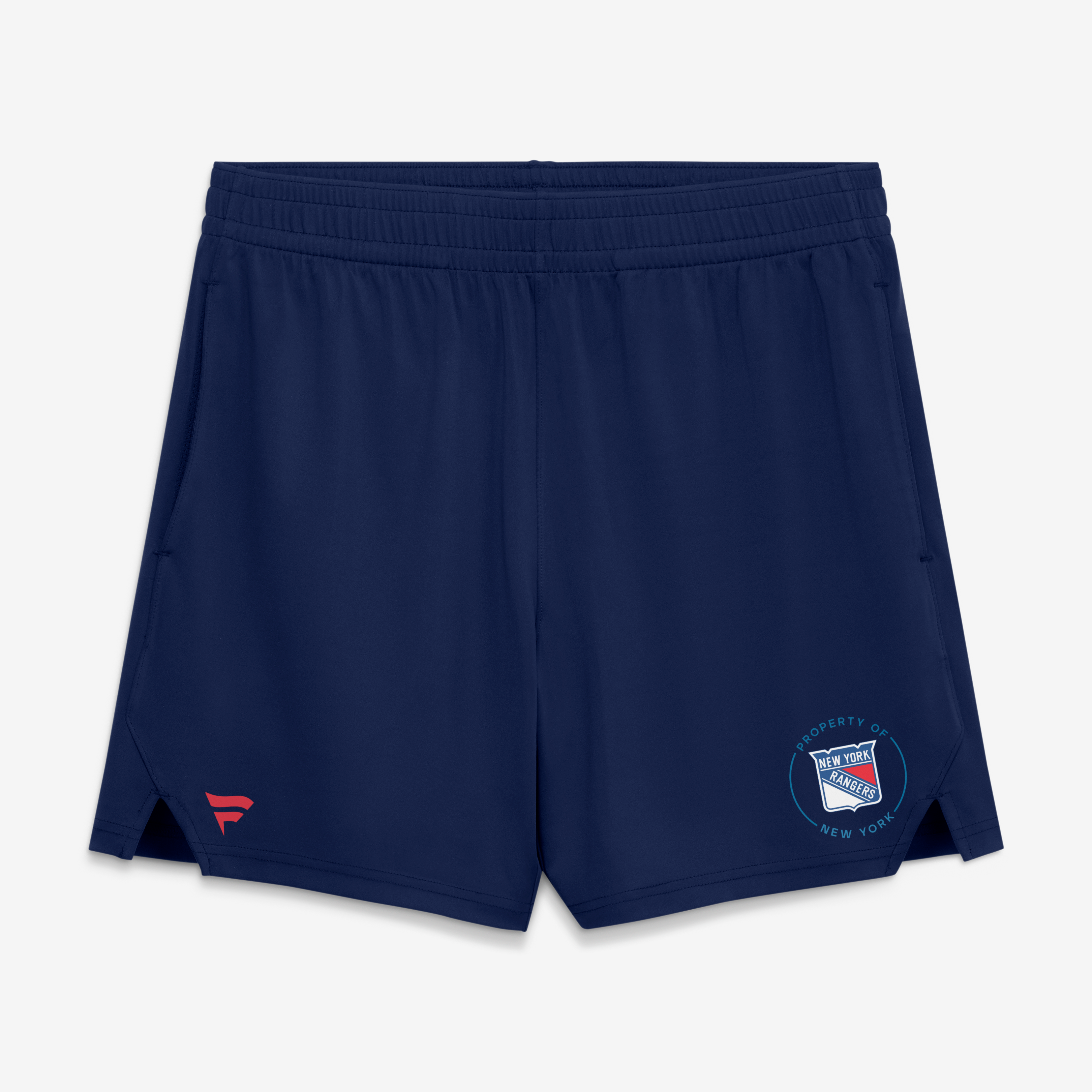Short d'entraînement authentique New York Rangers bleu marine pour homme (Fanatics)