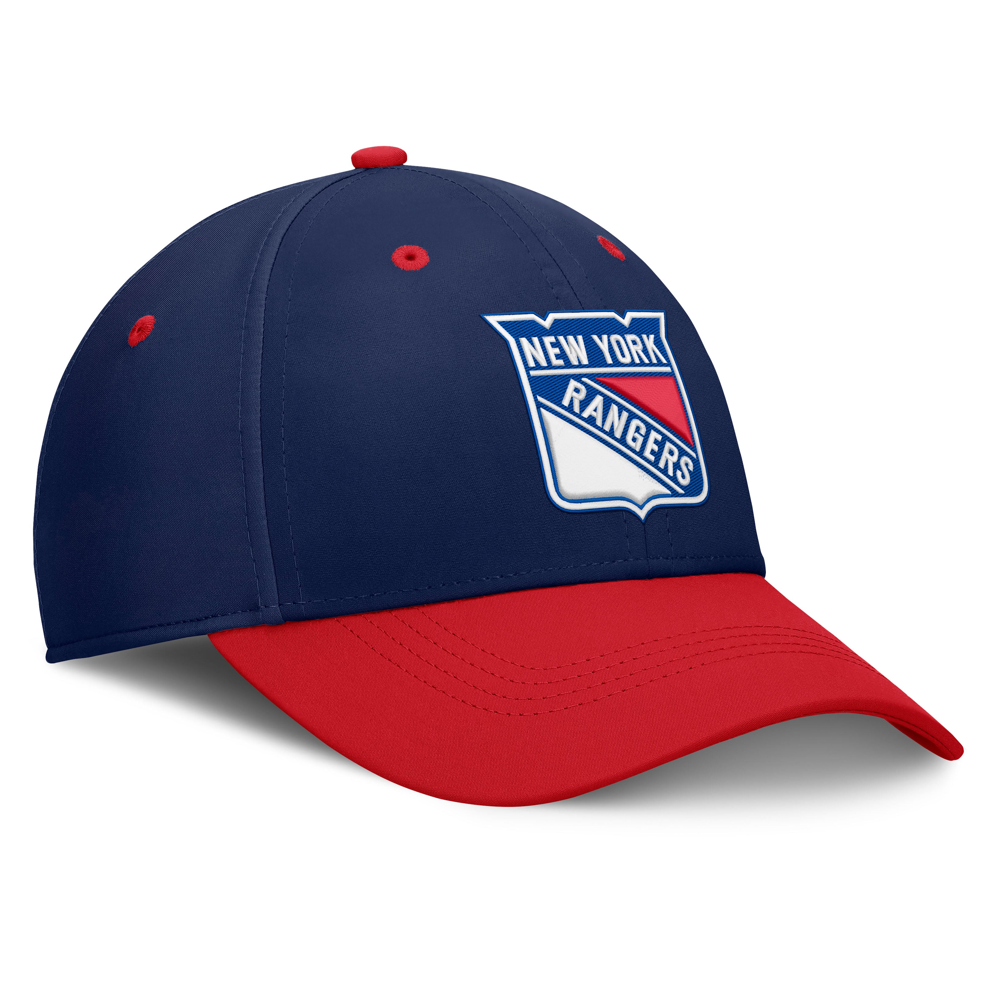 Men's Fanatics Navy/Red New York Rangers Authentic Pro Rink Stretch Hat