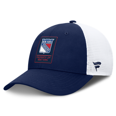Casquette ajustable New York Rangers Fanatics Authentic Pro Train Meshback - Bleu marine/Blanc