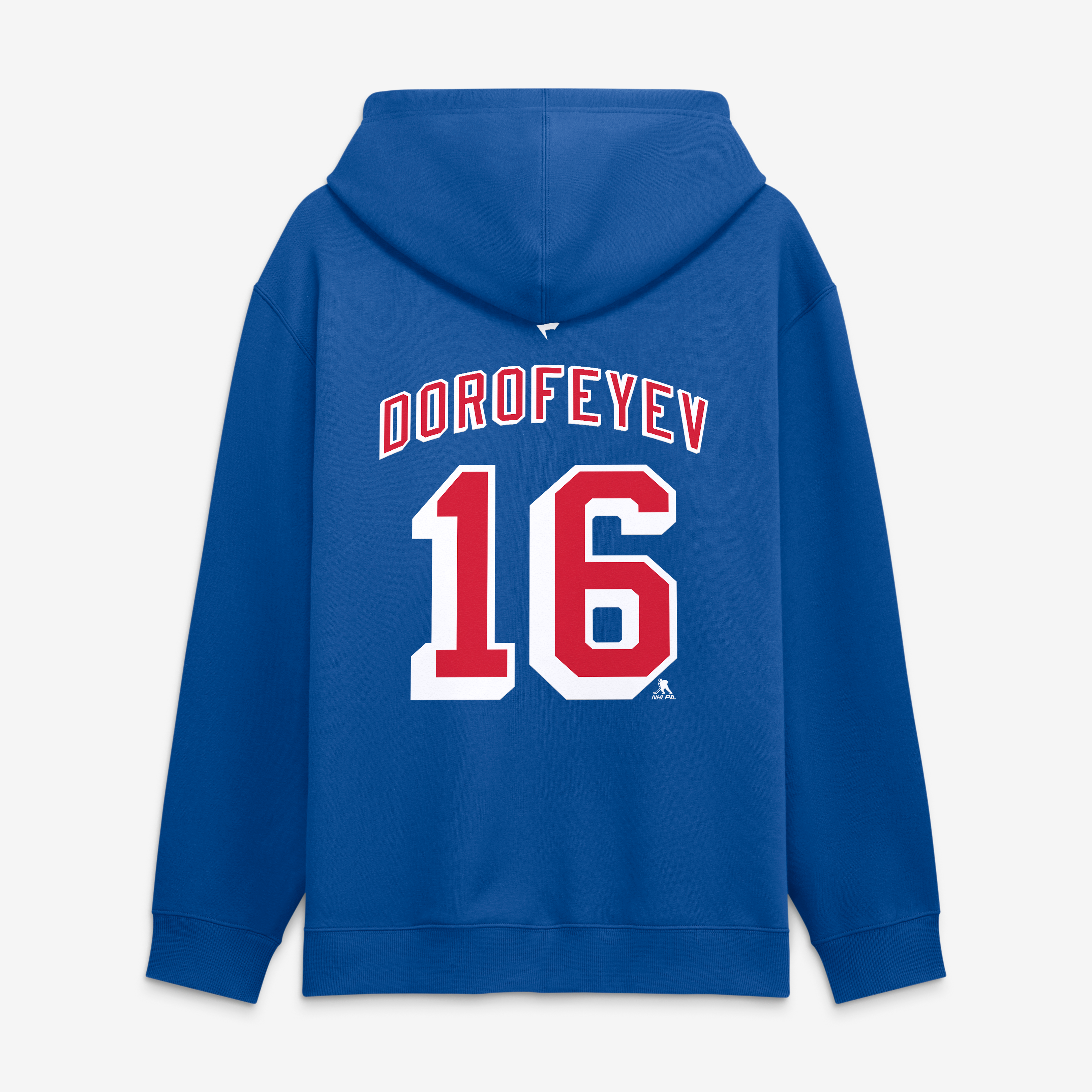 Men's Fanatics Pavel Dorofeyev Blue New York Rangers Authentic Stack Name & Number Hoodie