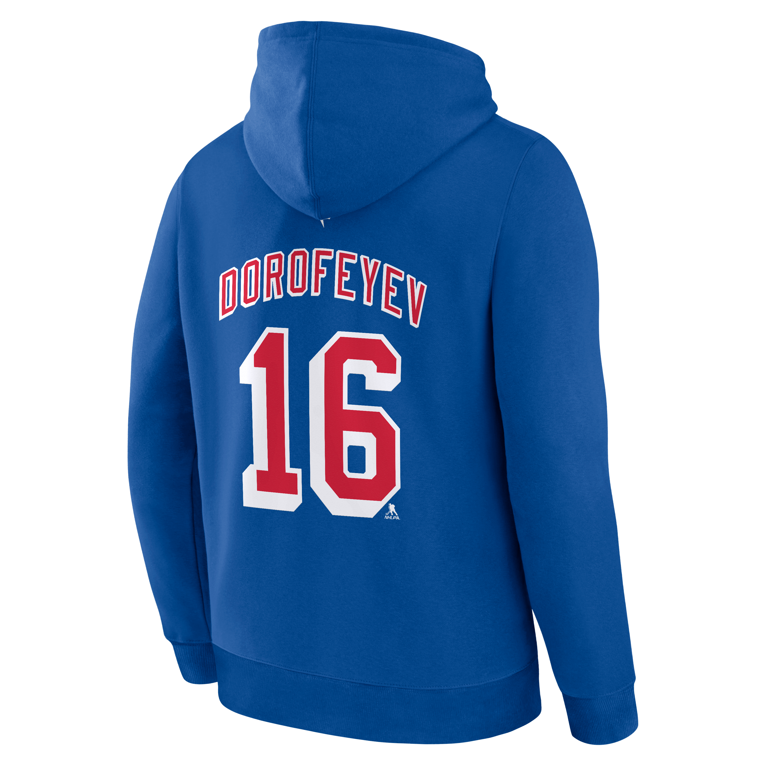 Men's Fanatics Pavel Dorofeyev Blue New York Rangers Authentic Stack Name & Number Hoodie