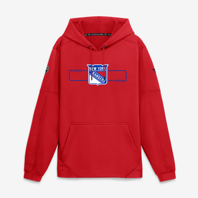 New York Rangers Fanatics Authentic Pro Rink Fleece Pullover Hoodie - Red