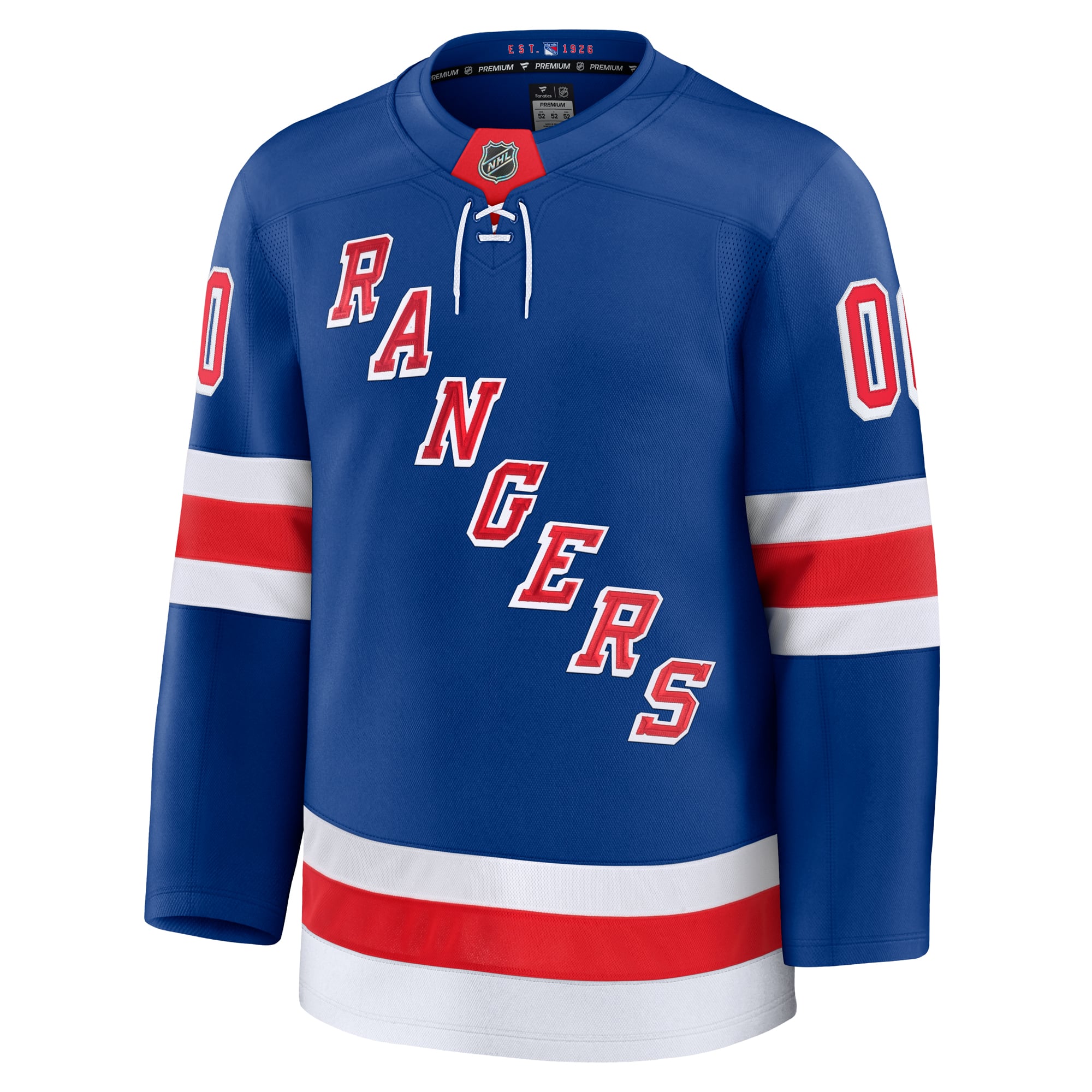 Men's Fanatics Royal New York Rangers Home Premium Custom Jersey