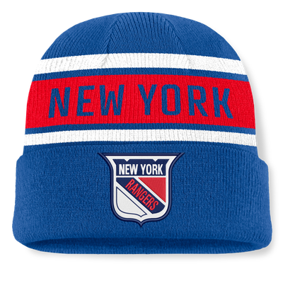 New York Rangers Fanatics Heritage Cuffed Knit Hat - Royal/Red