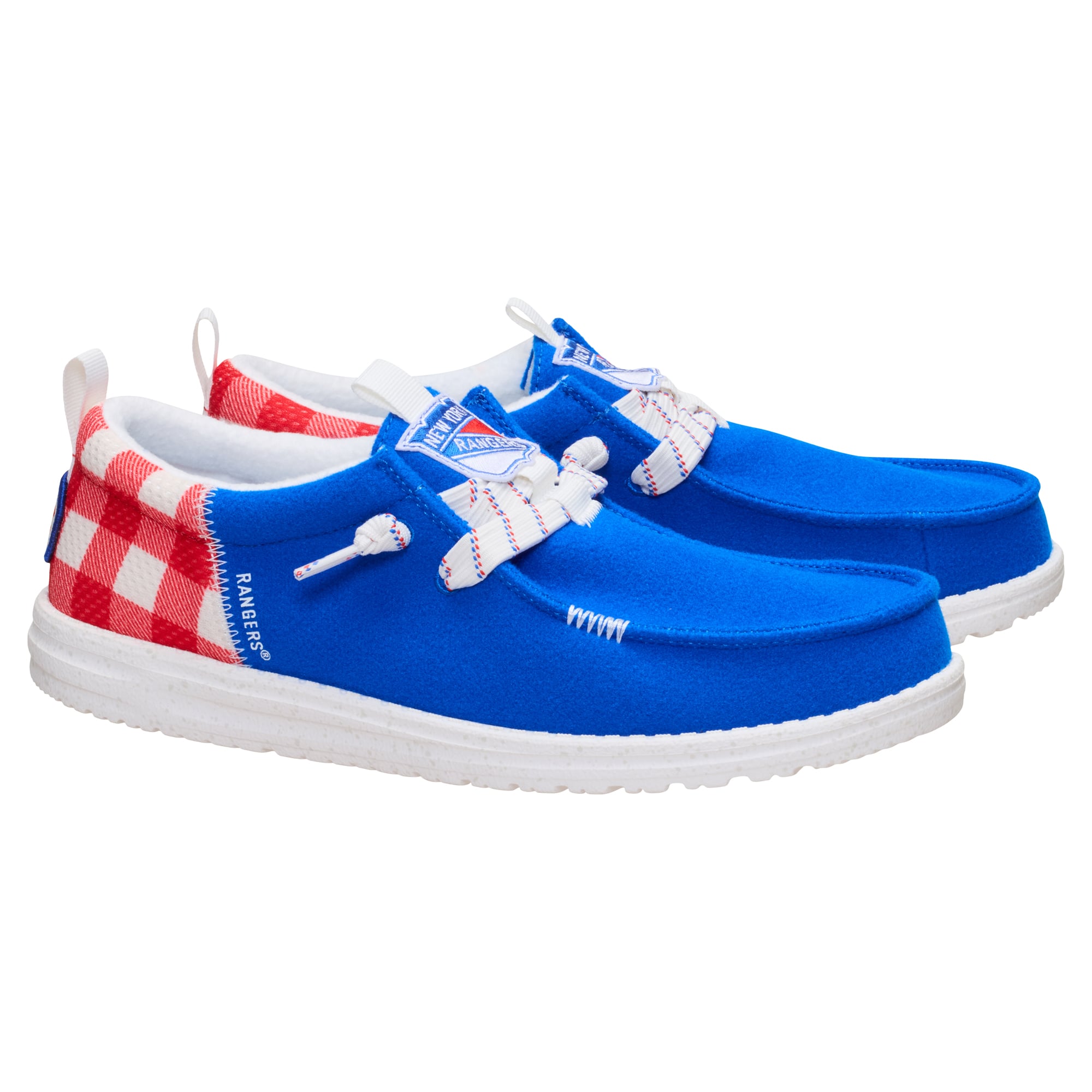 Chaussures décontractées à enfiler pour hommes Hey Dude Blue New York Rangers Wally Funk