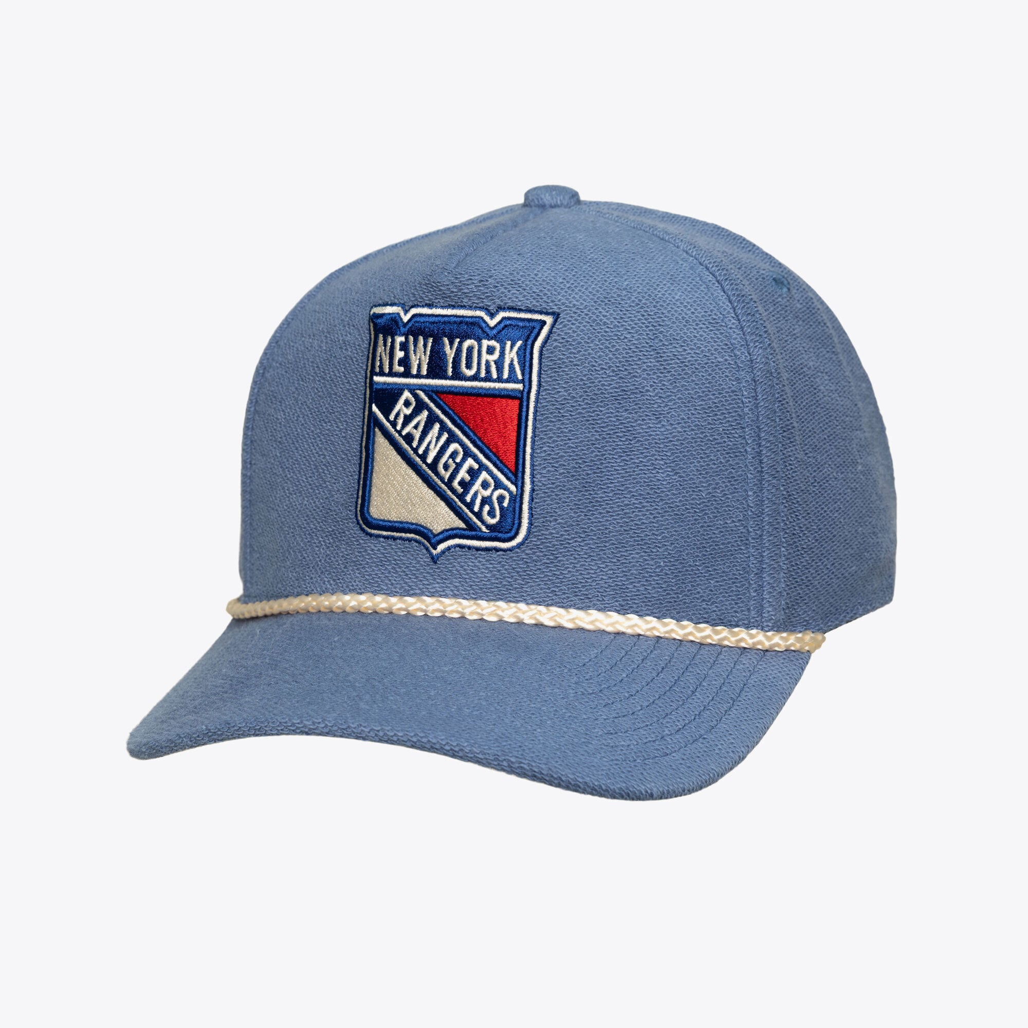 Casquette snapback Mitchell & Ness bleue New York Rangers Heritage Hues Pro Crown pour homme