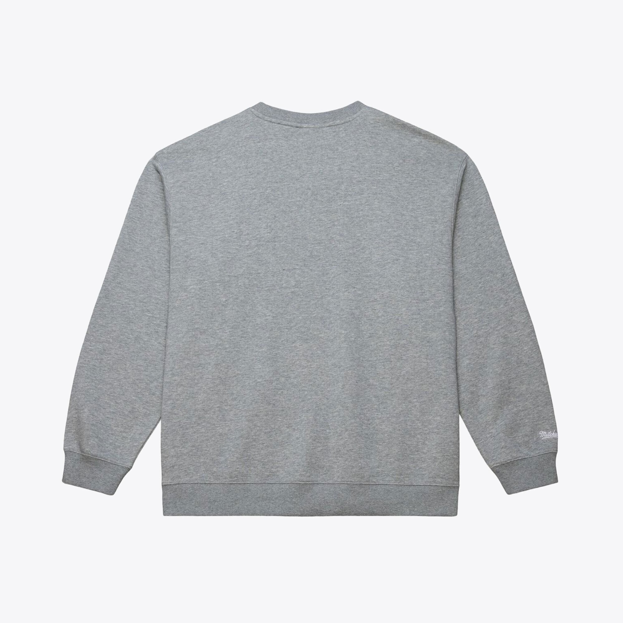Sweat-shirt à col rond en polaire Mitchell & Ness gris chiné pour homme