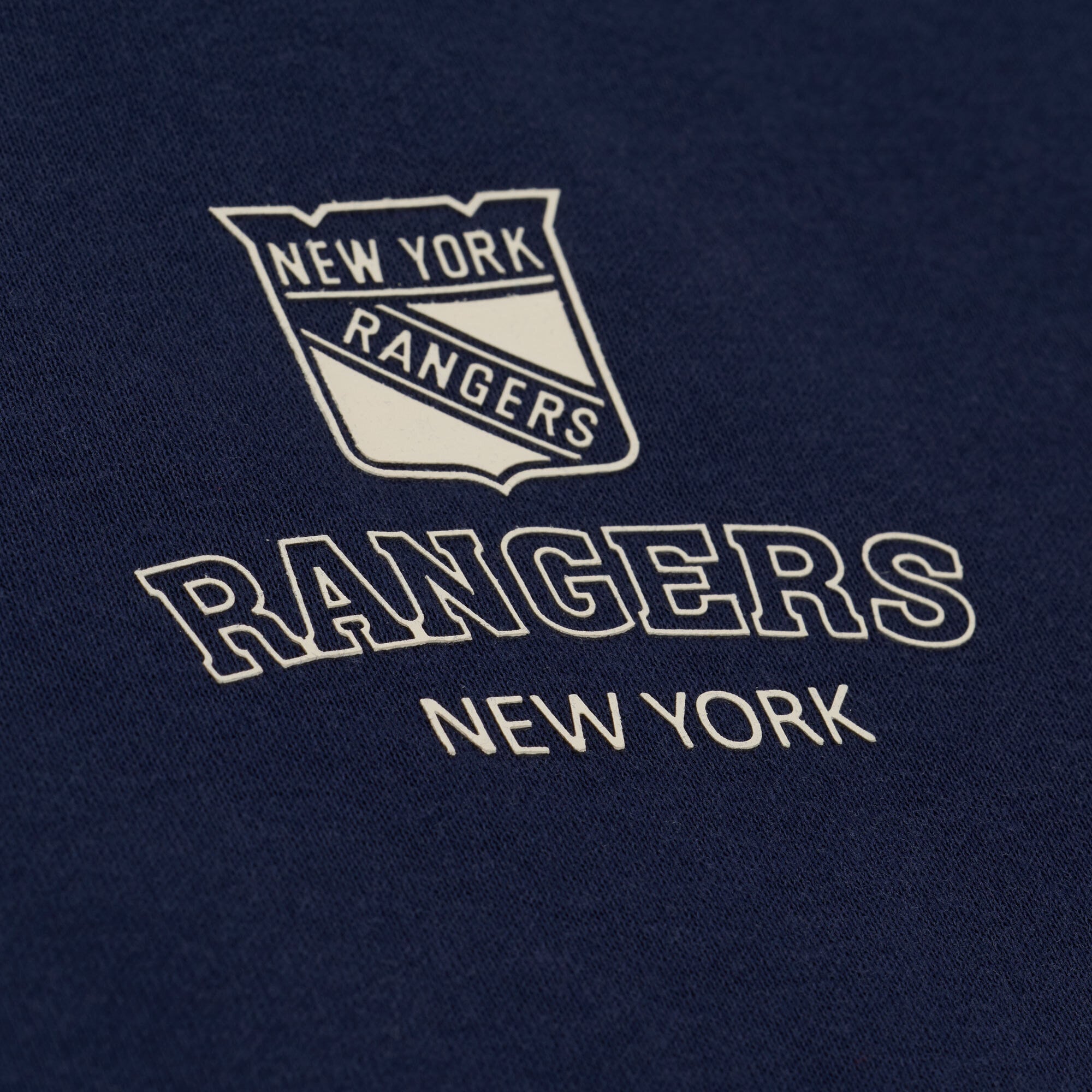 Men's Mitchell & Ness Navy New York Rangers Core Essentials Hoodie