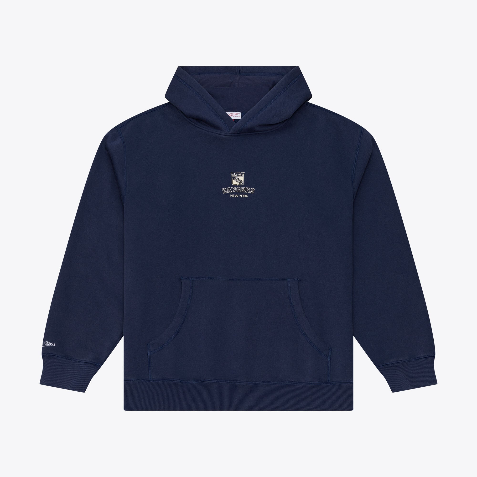 Men's Mitchell & Ness Navy New York Rangers Core Essentials Hoodie