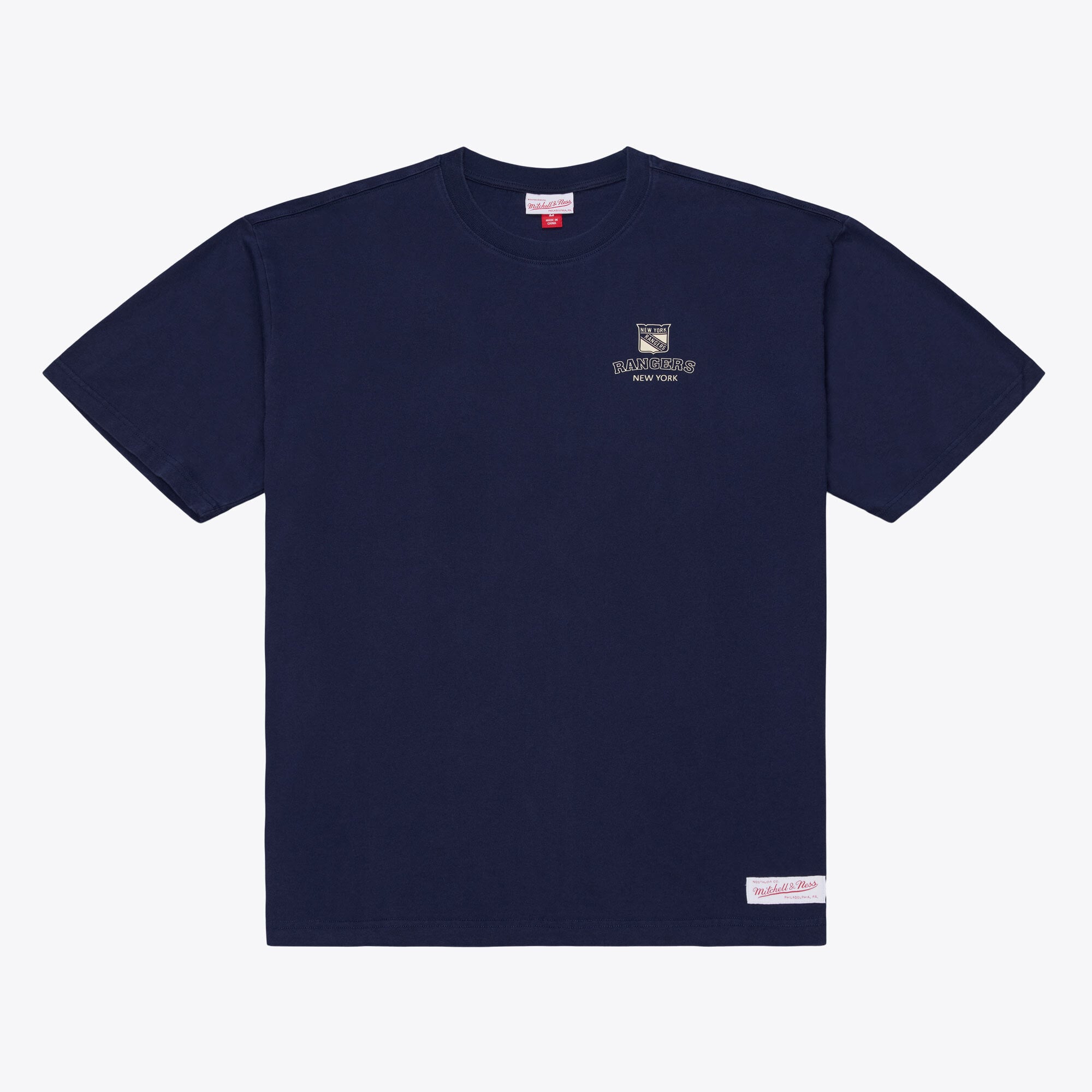 Men's Mitchell & Ness Navy New York Rangers Core Essentials T-Shirt